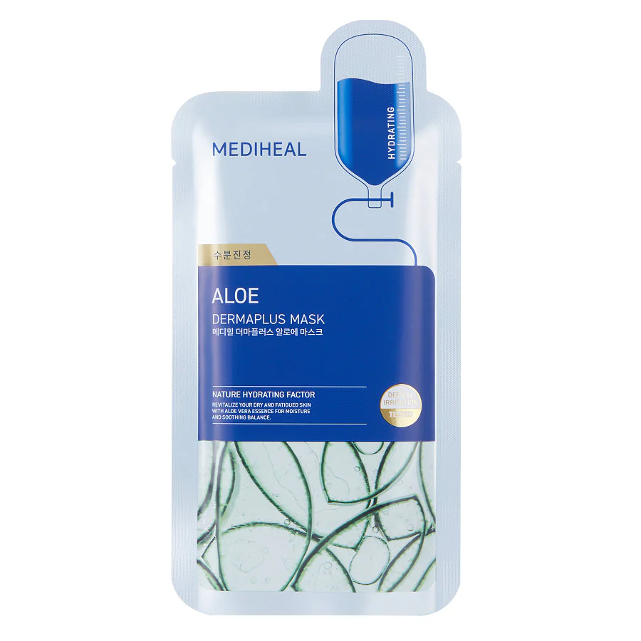 MEDIHEAL Dermaplus Aloe Mask – raminanti lakštinė kaukė