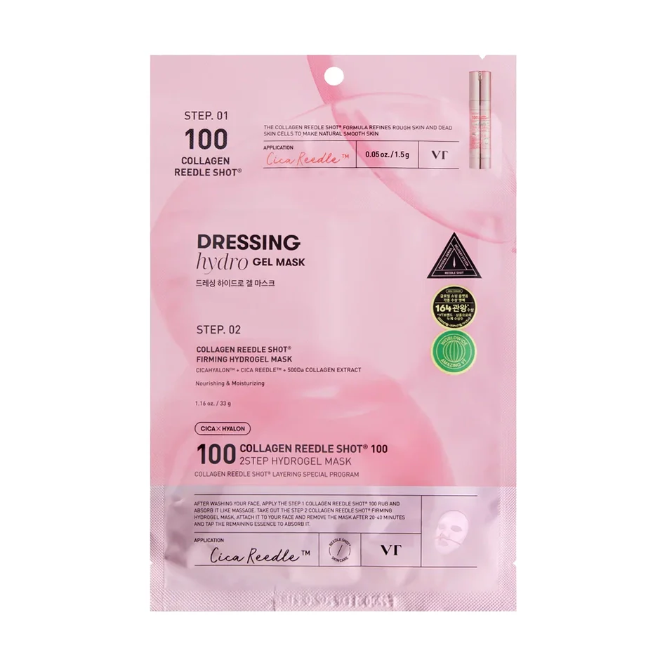 VT Collagen Reedle Shot 100 2-Step Hydrogel Mask – hidrogelinė veido kaukė