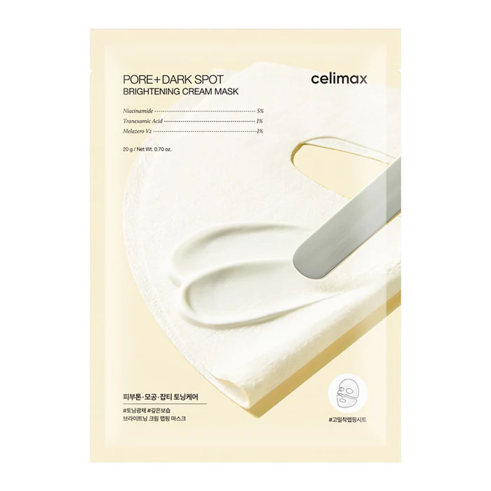Celimax Pore+ Dark Spot Brightening Cream Mask – skaistinanti kaukė