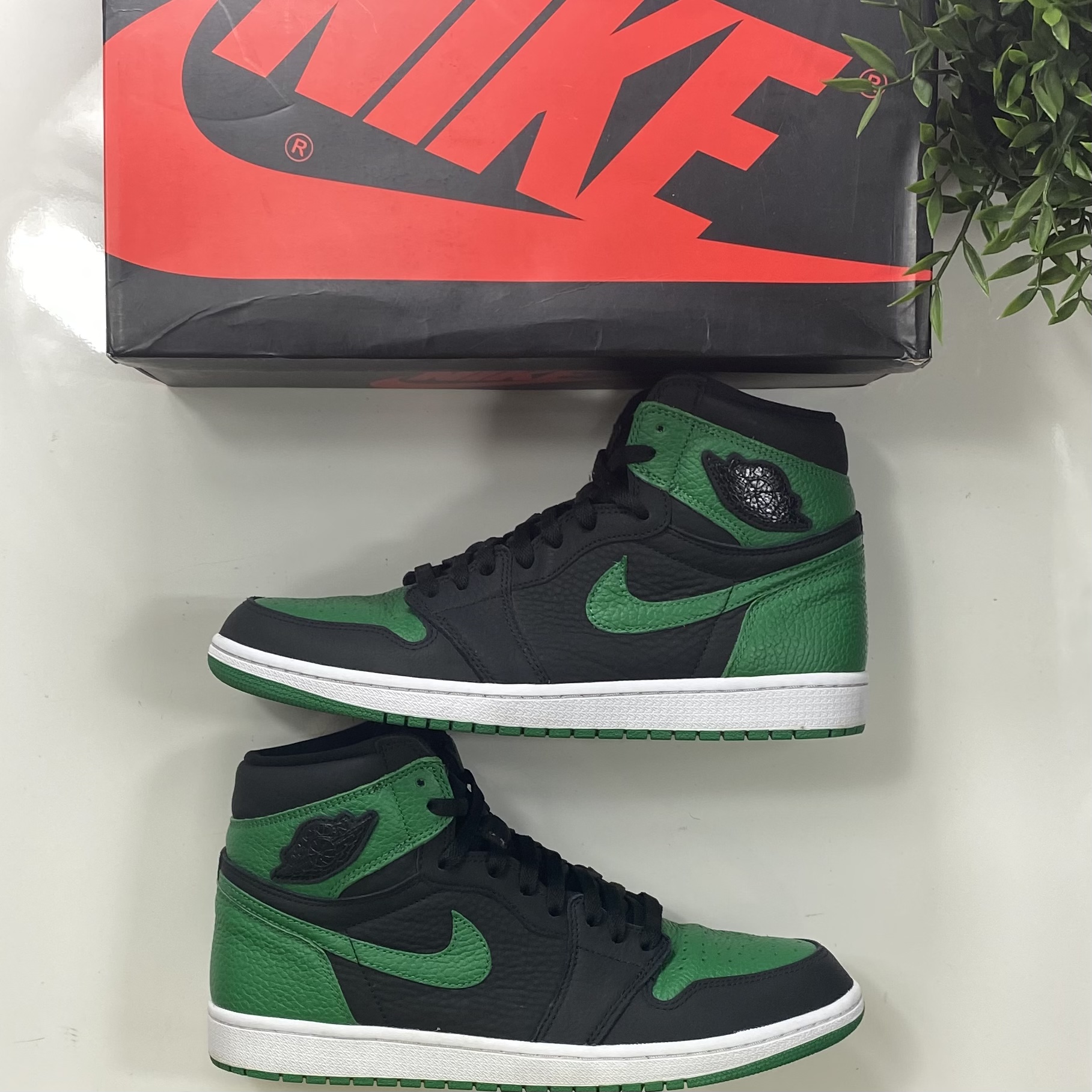 (45,5) Air Jordan 1 Retro High Pine Green Black 2020