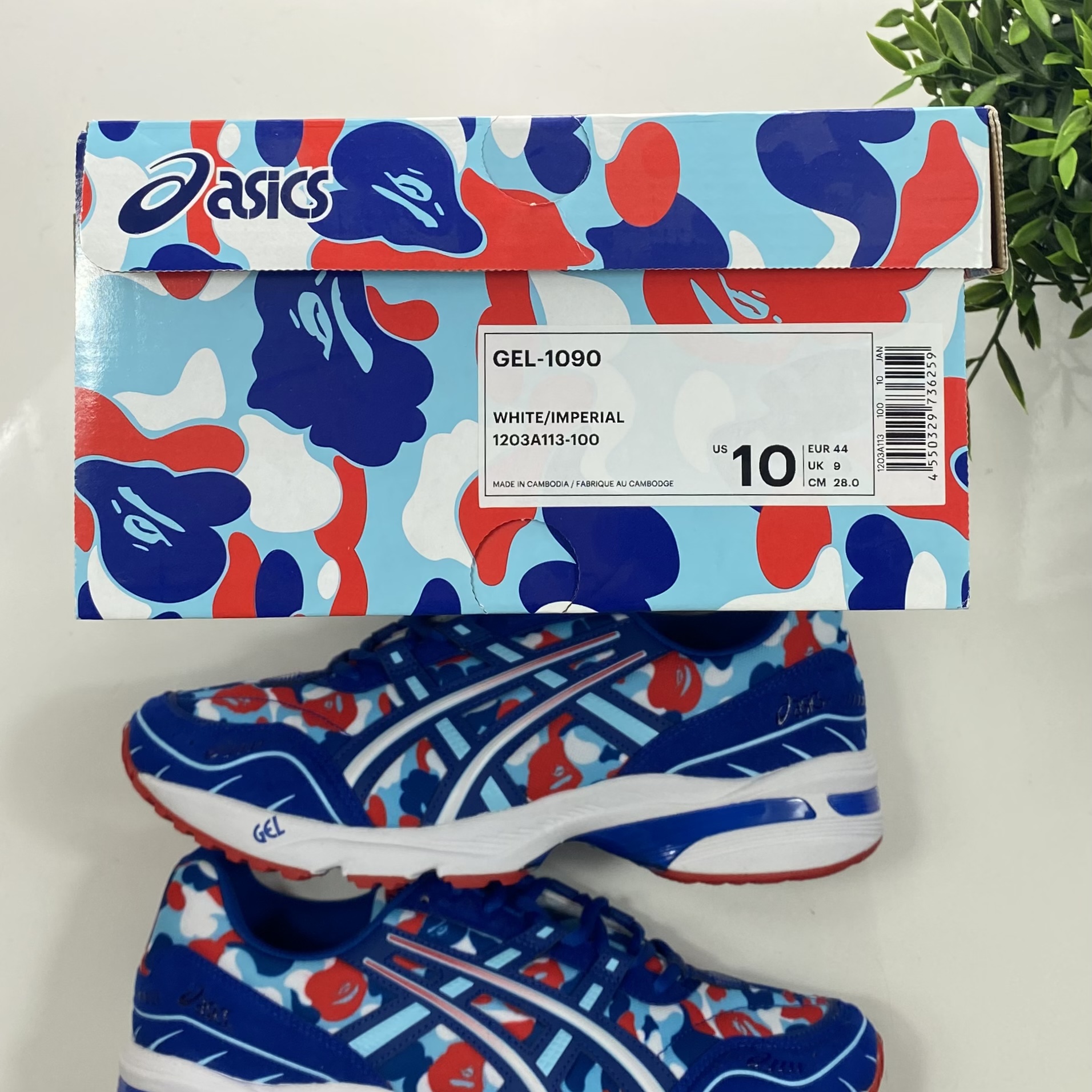 (37/39/46,5) Bape x Asics Gel-1090 France Camo 2021