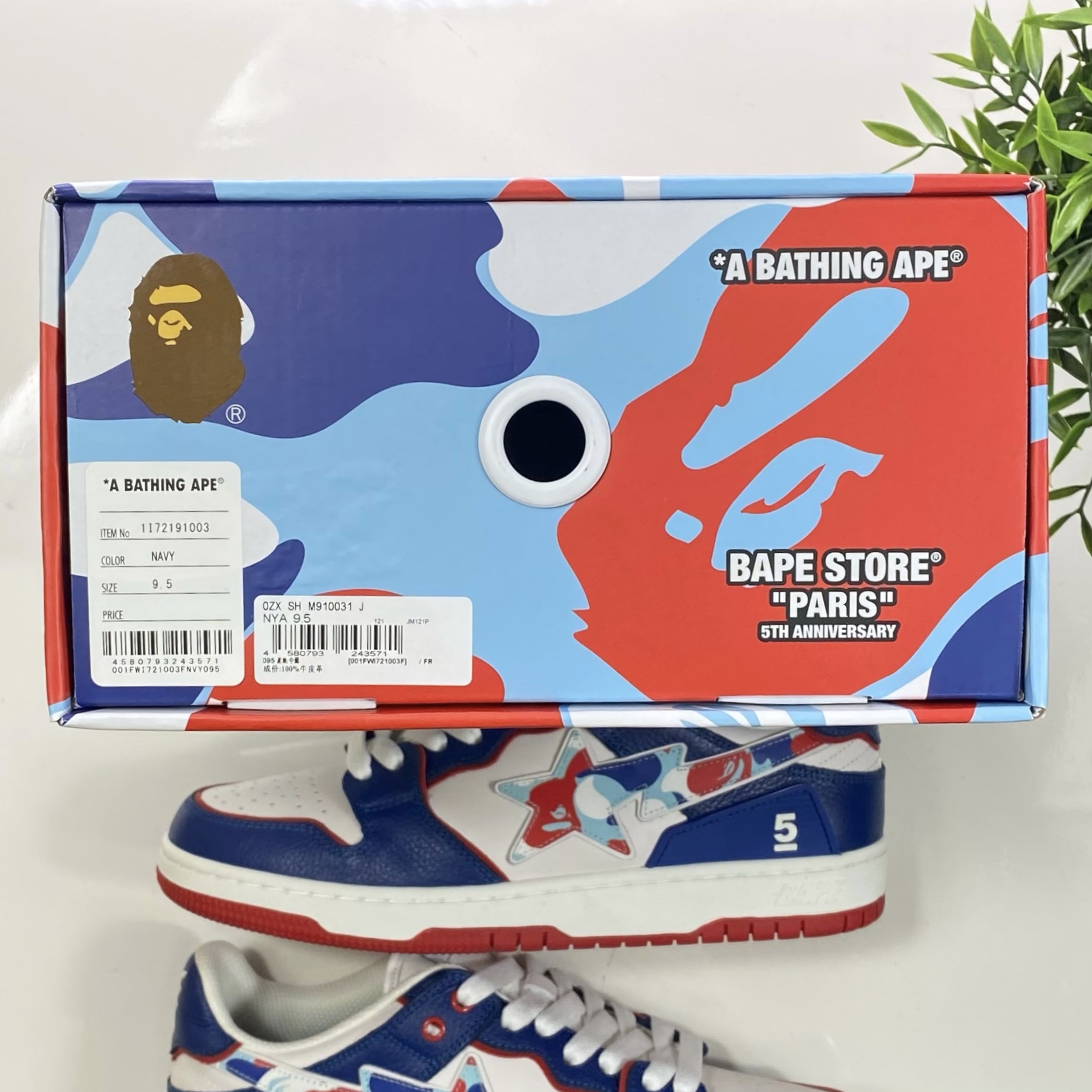 (40/42/42,5/43/44/46) A Bathing Ape Bape SK8STA 5th Anniversary Paris Exclusive 2023