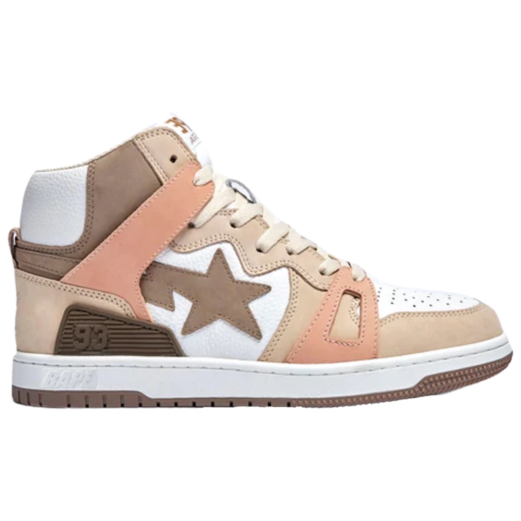 (43) A Bathing Ape Bapesta 93 Hi Brown 2022