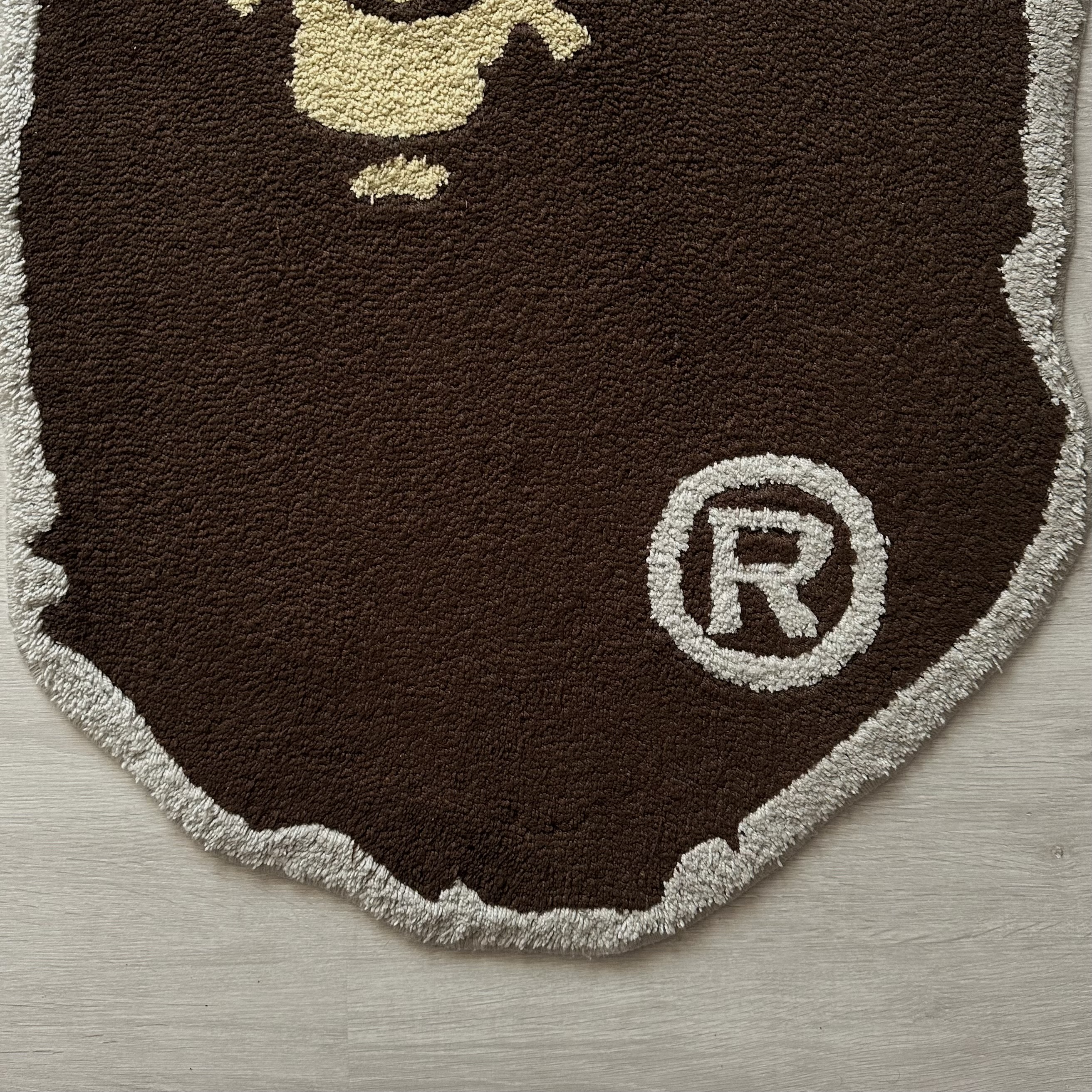 Bape Big Ape Head Rug Brown 2021