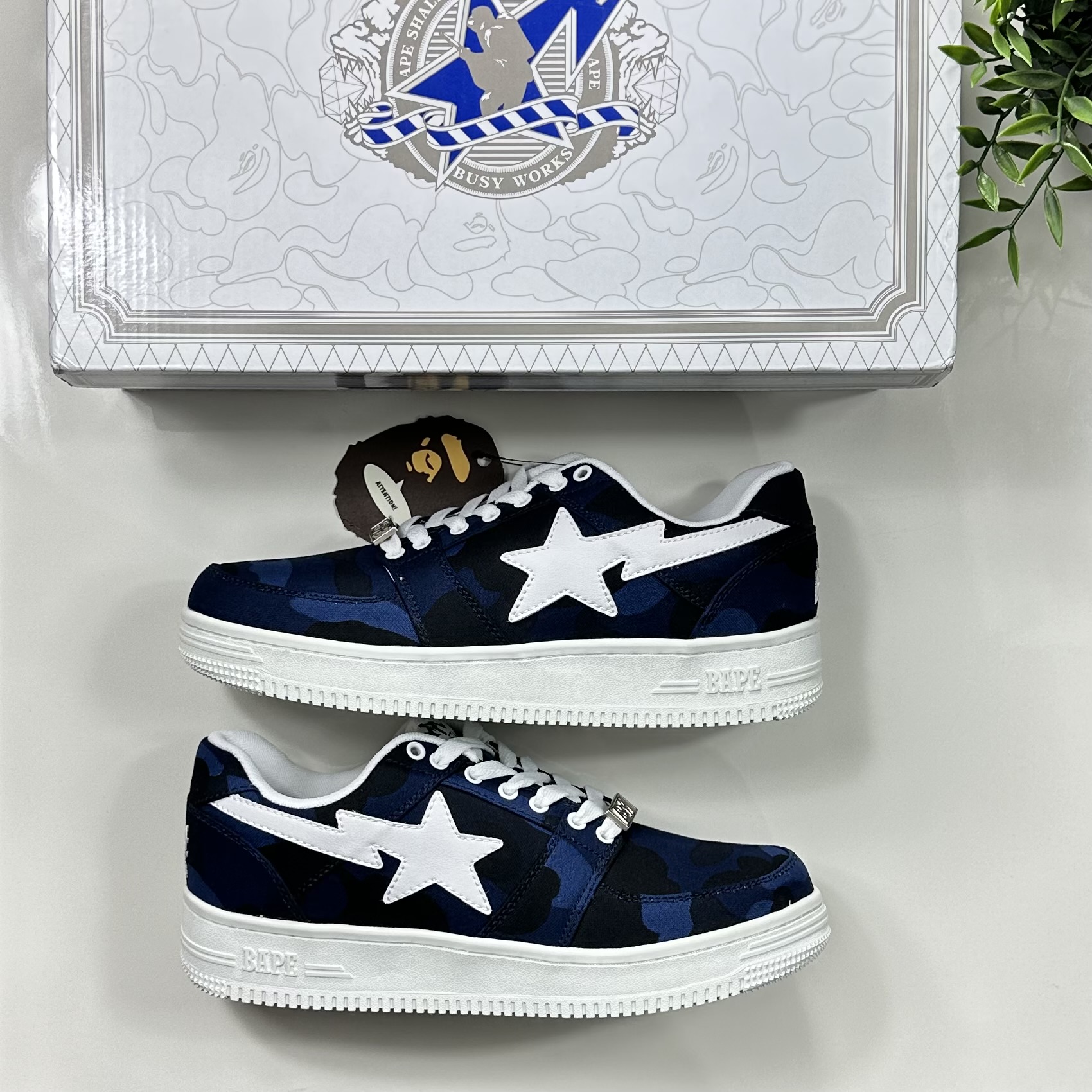 (43/44/46) A Bathing Ape Bapesta Color Camo Navy