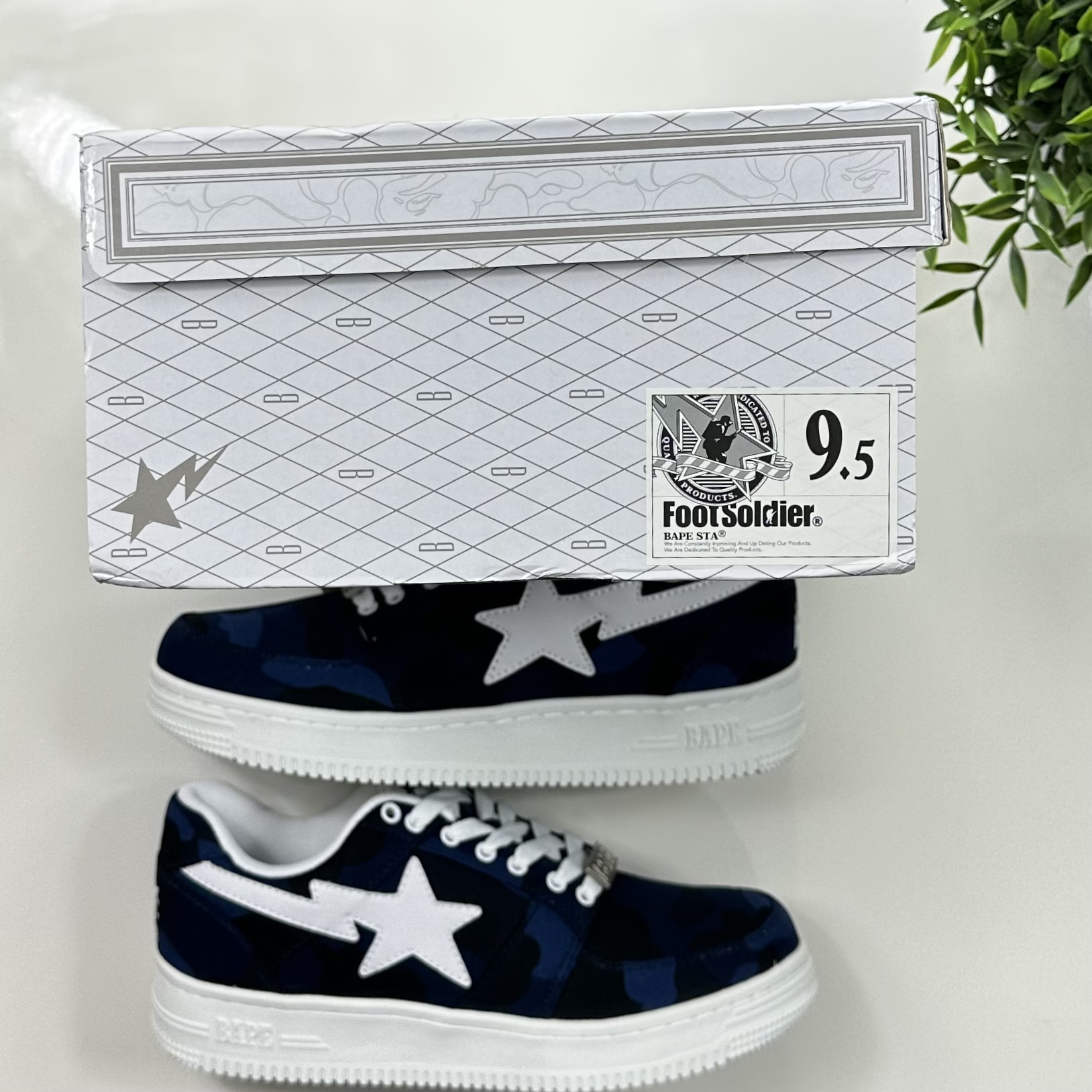 (43/44/46) A Bathing Ape Bapesta Color Camo Navy