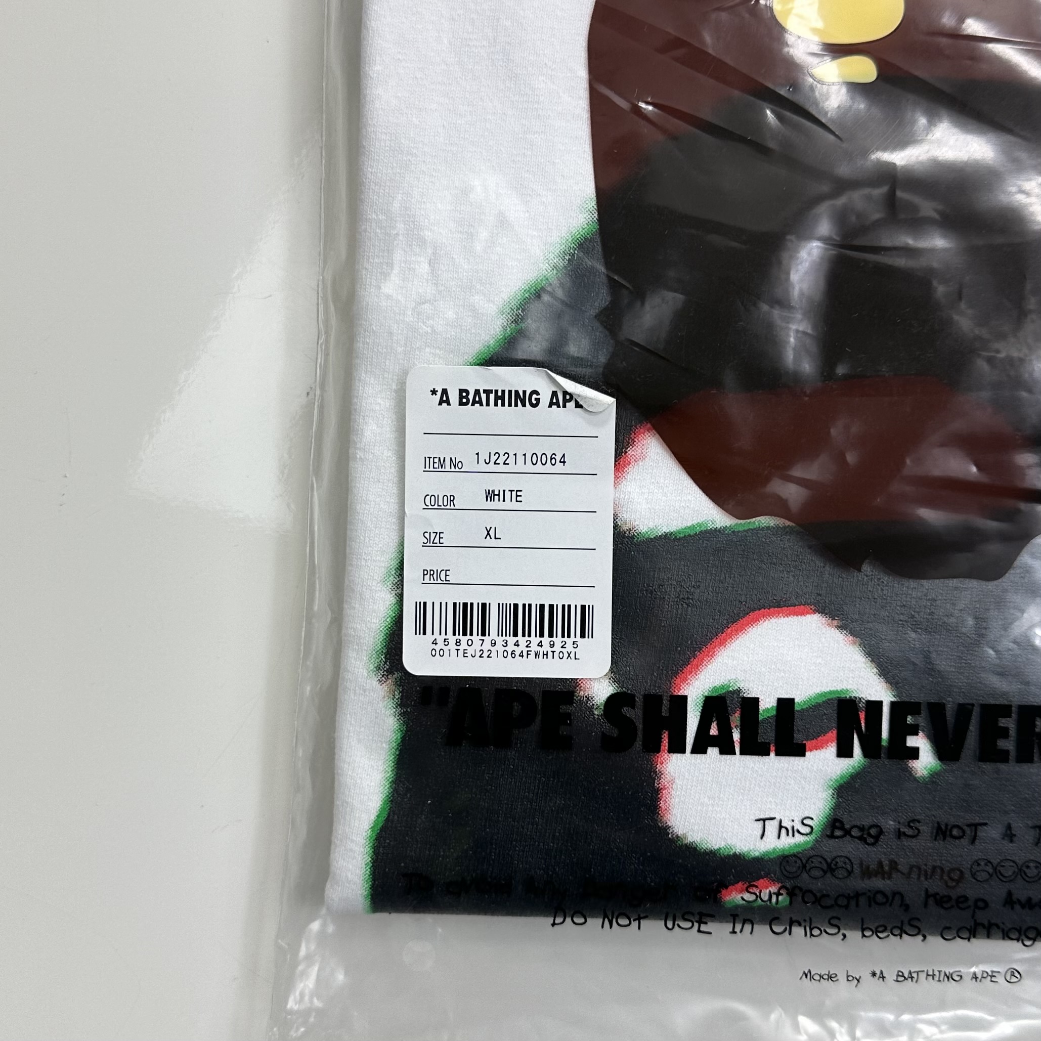(M) Bape Big Ape Head 4th Anniversary Dubai Tee White 2023