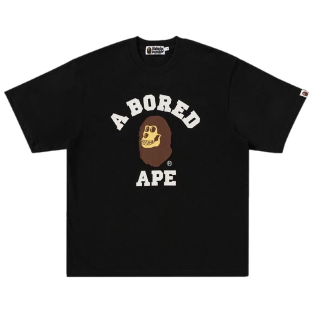 (S/M/L) Bape x BAYC College Tee Black 2023