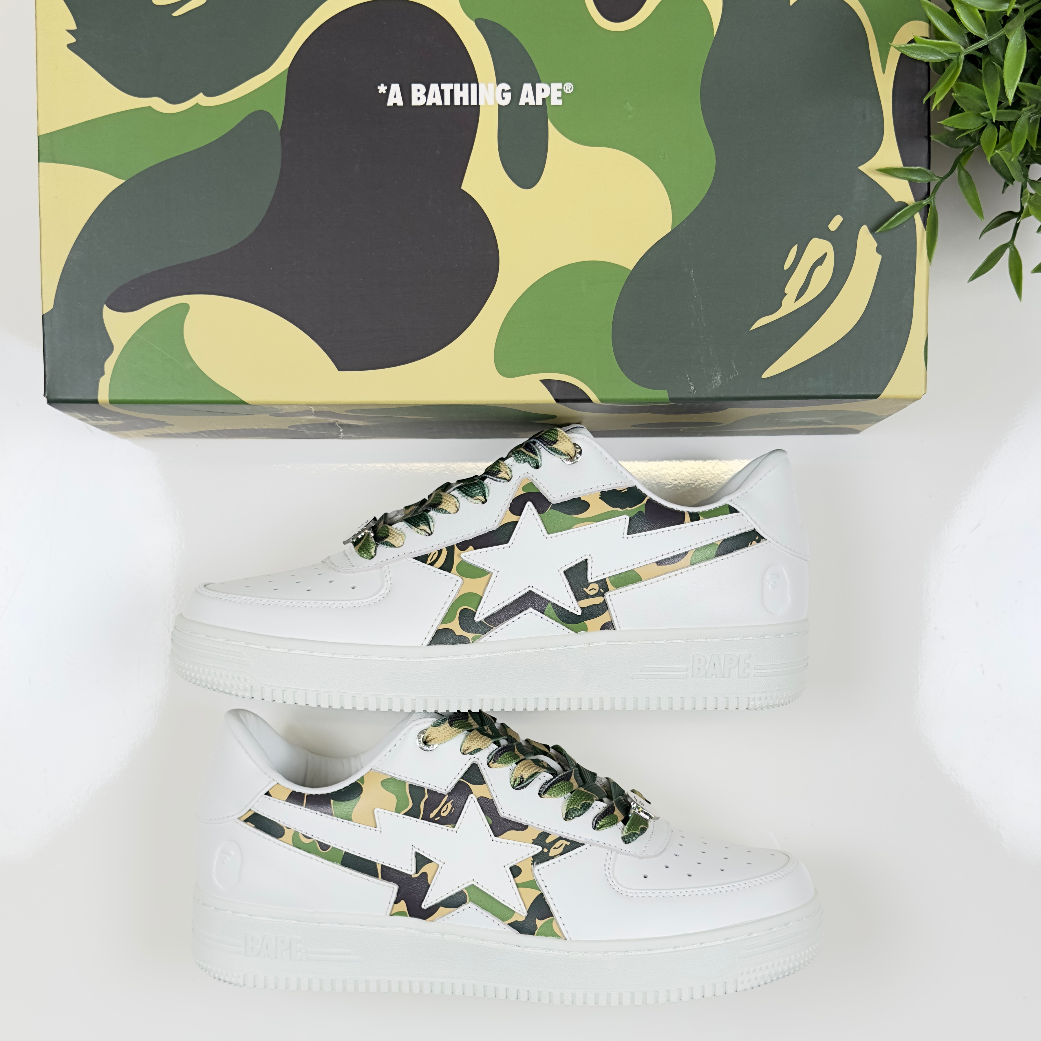 (43) A Bathing Ape Bapesta Icon ABC Camo Green 2024