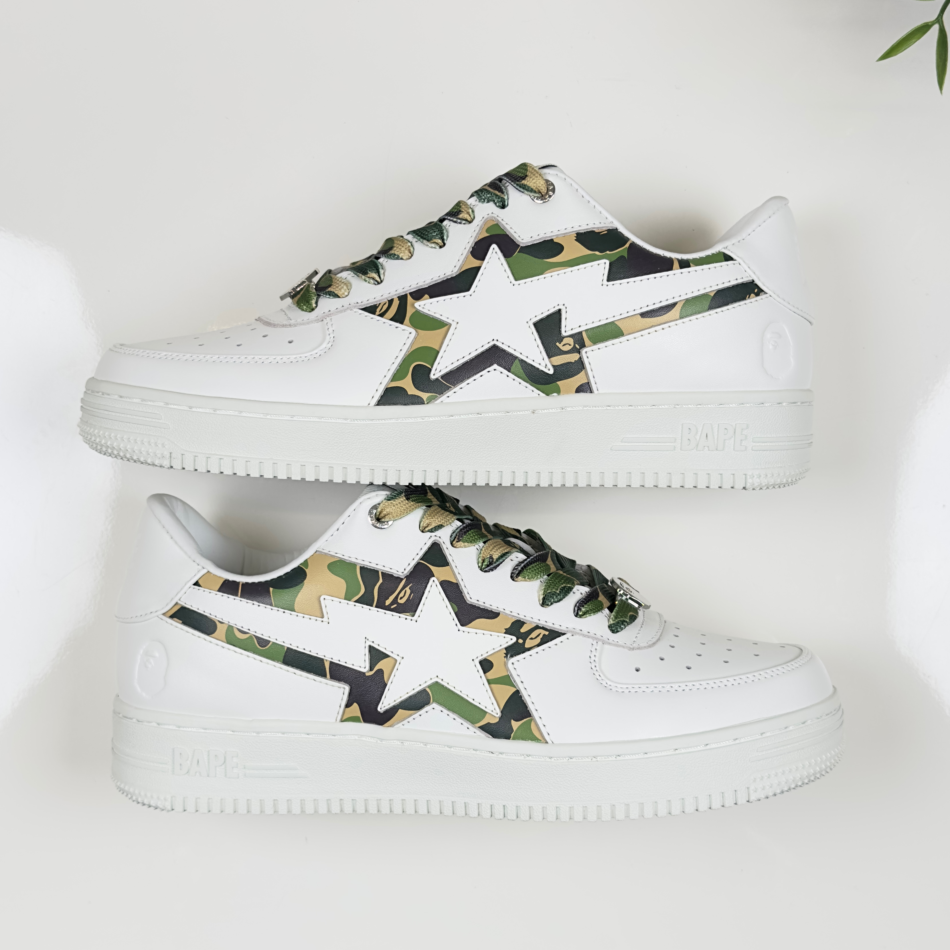 (43) A Bathing Ape Bapesta Icon ABC Camo Green 2024