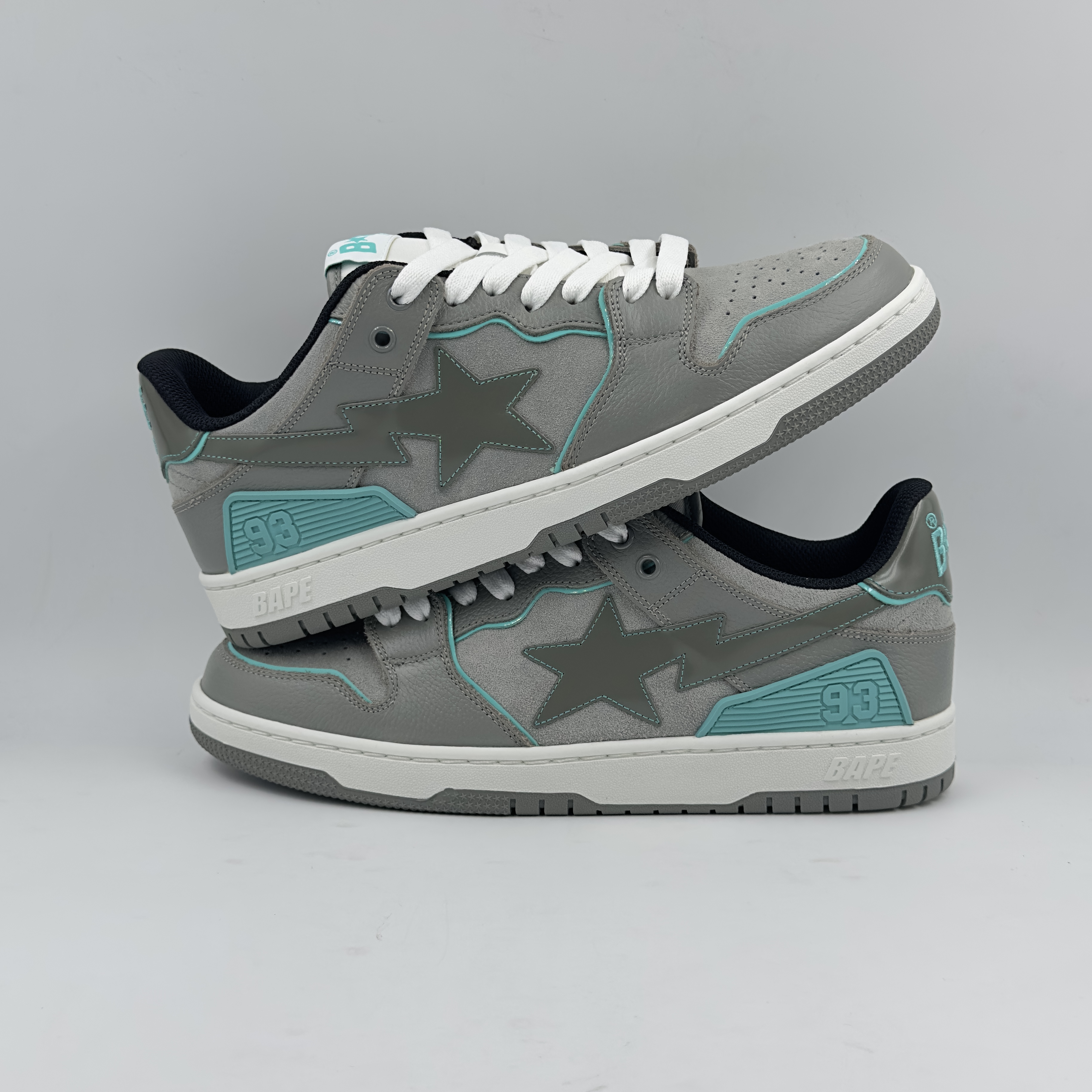 (42/43/44) A Bathing Ape Bape SK8STA Grey Turquoise 2022