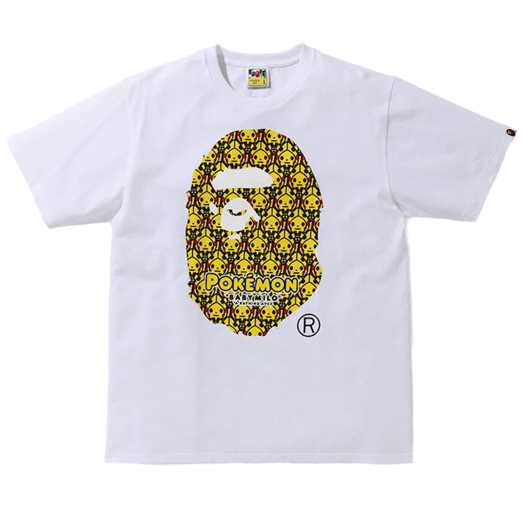 (M/L) Bape Pokemon Baby Milo Ape Head#1 Tee White 2021