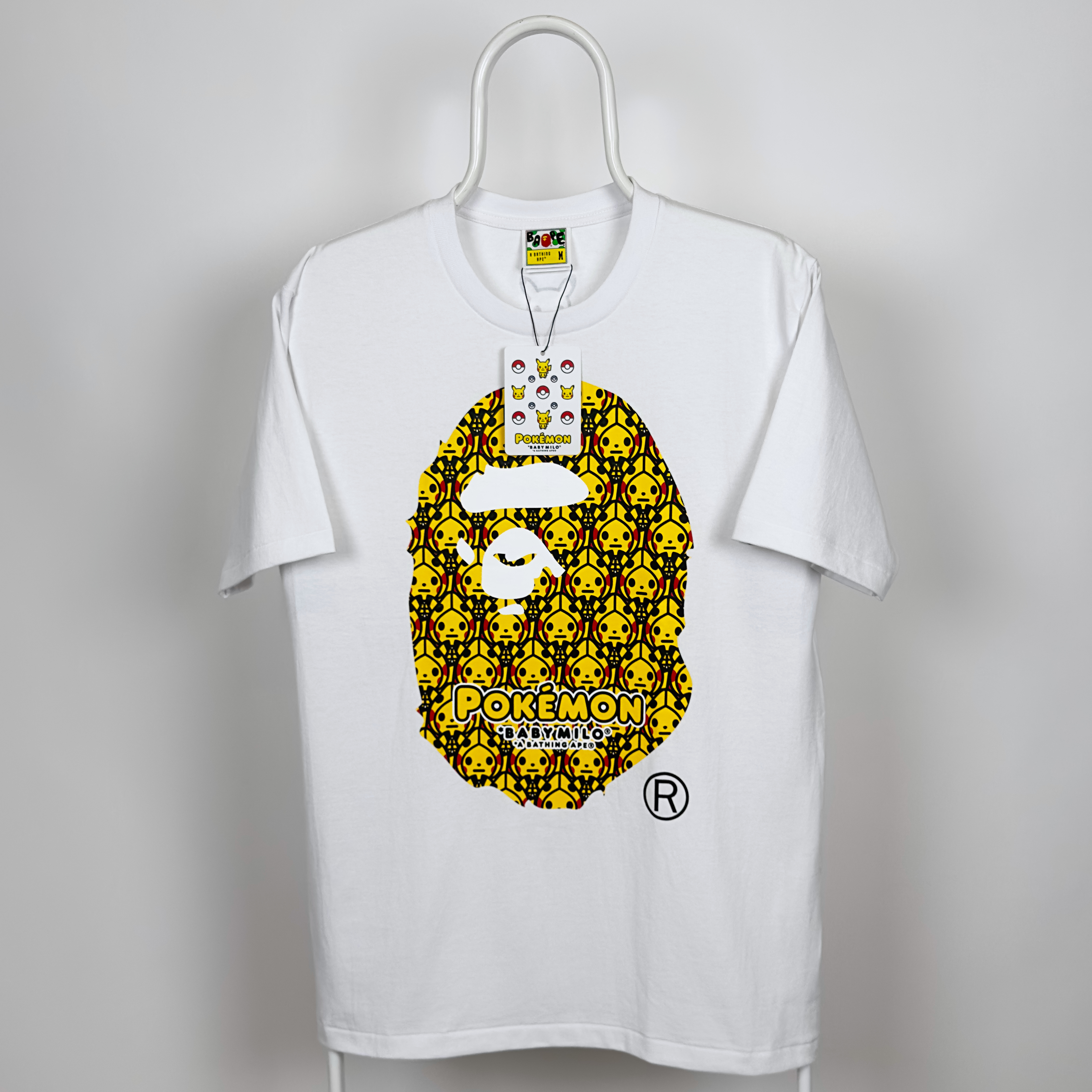 (M/L) Bape Pokemon Baby Milo Ape Head#1 Tee White 2021