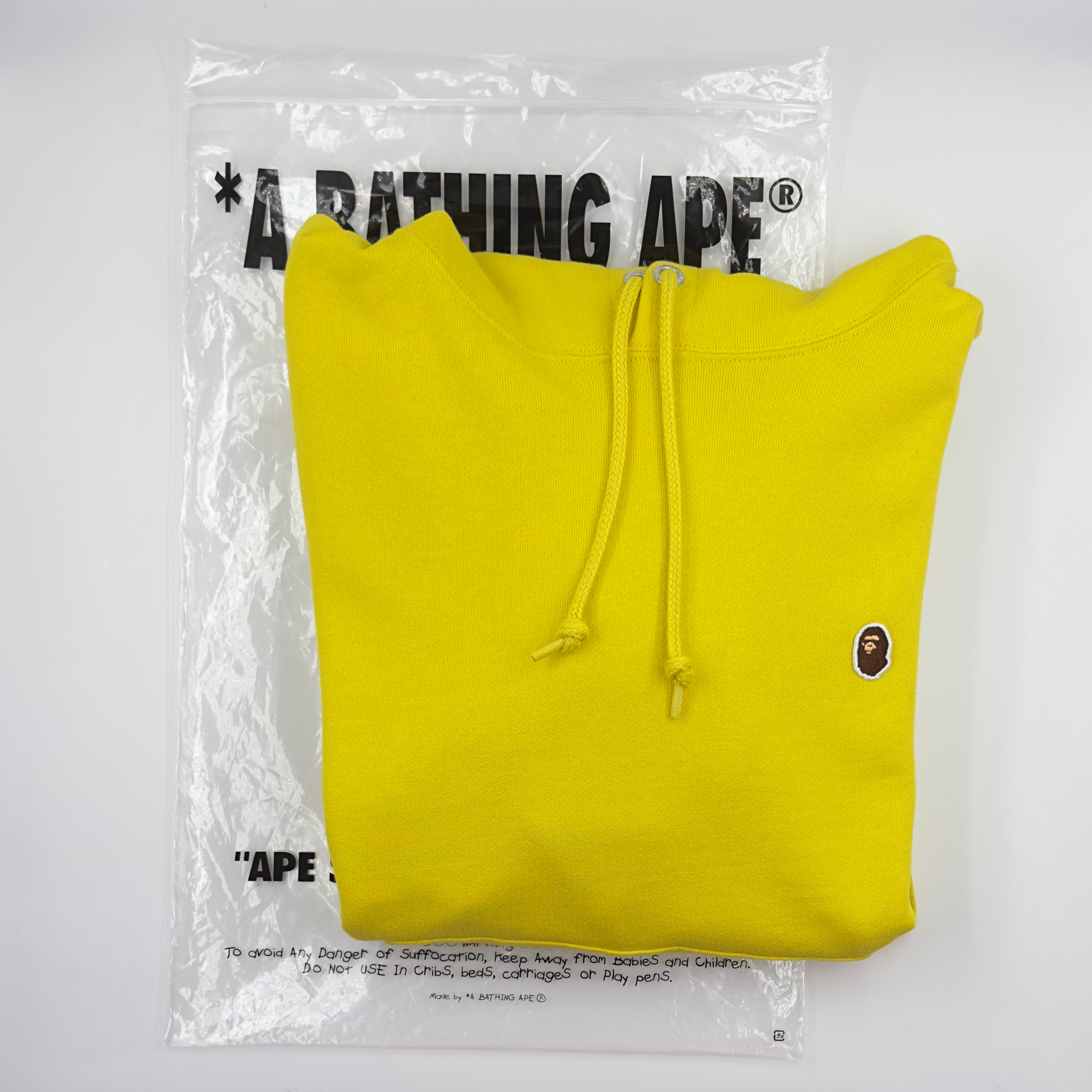 (S/M/L) Bape Ape Head One Point Relaxed Fit Hoodie Yellow