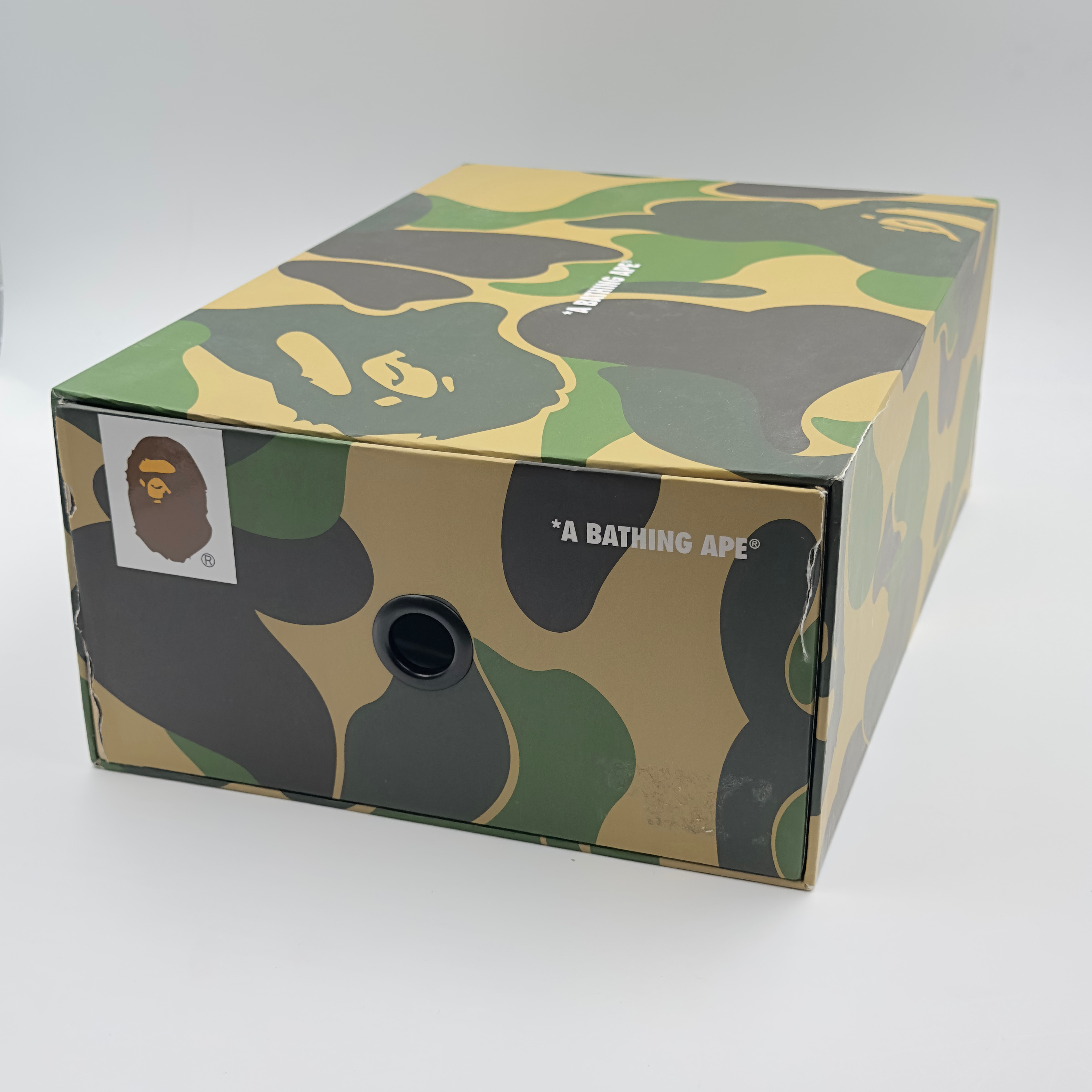 (44) A Bathing Ape Bapesta Suede Heel White 2021