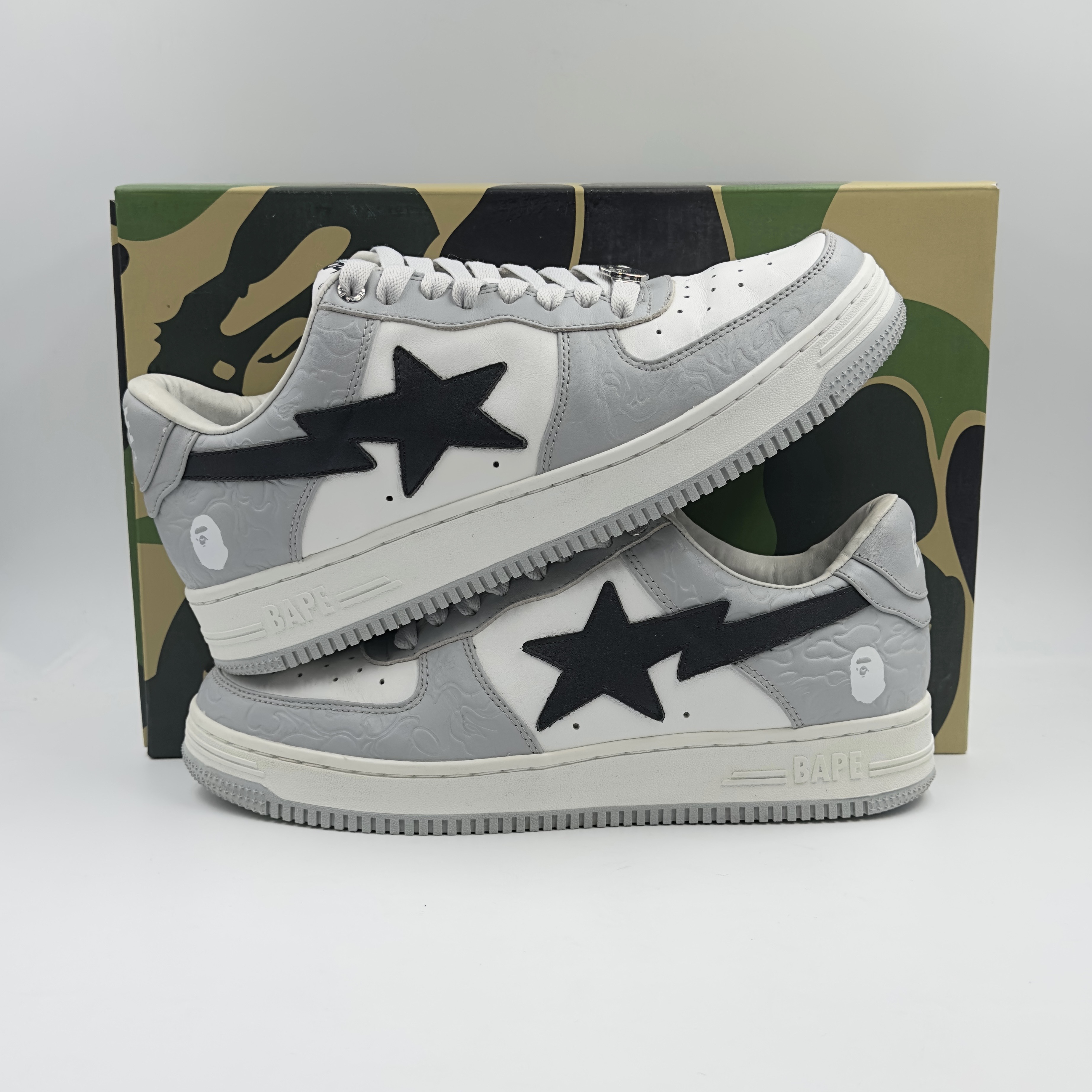 (44) A Bathing Ape Bapesta Grey/Black 2021
