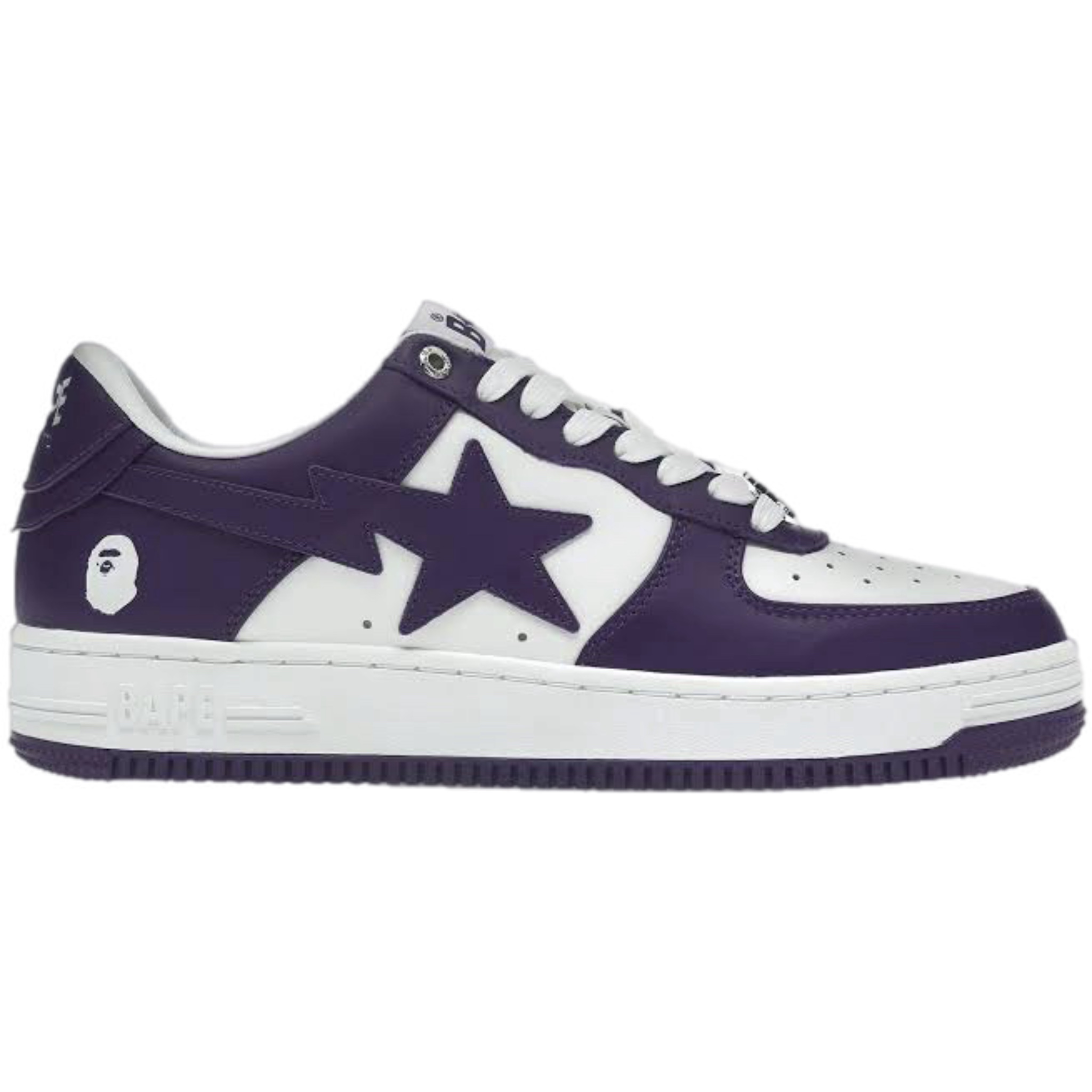 (44) A Bathing Ape Bapesta White/Purple 2021