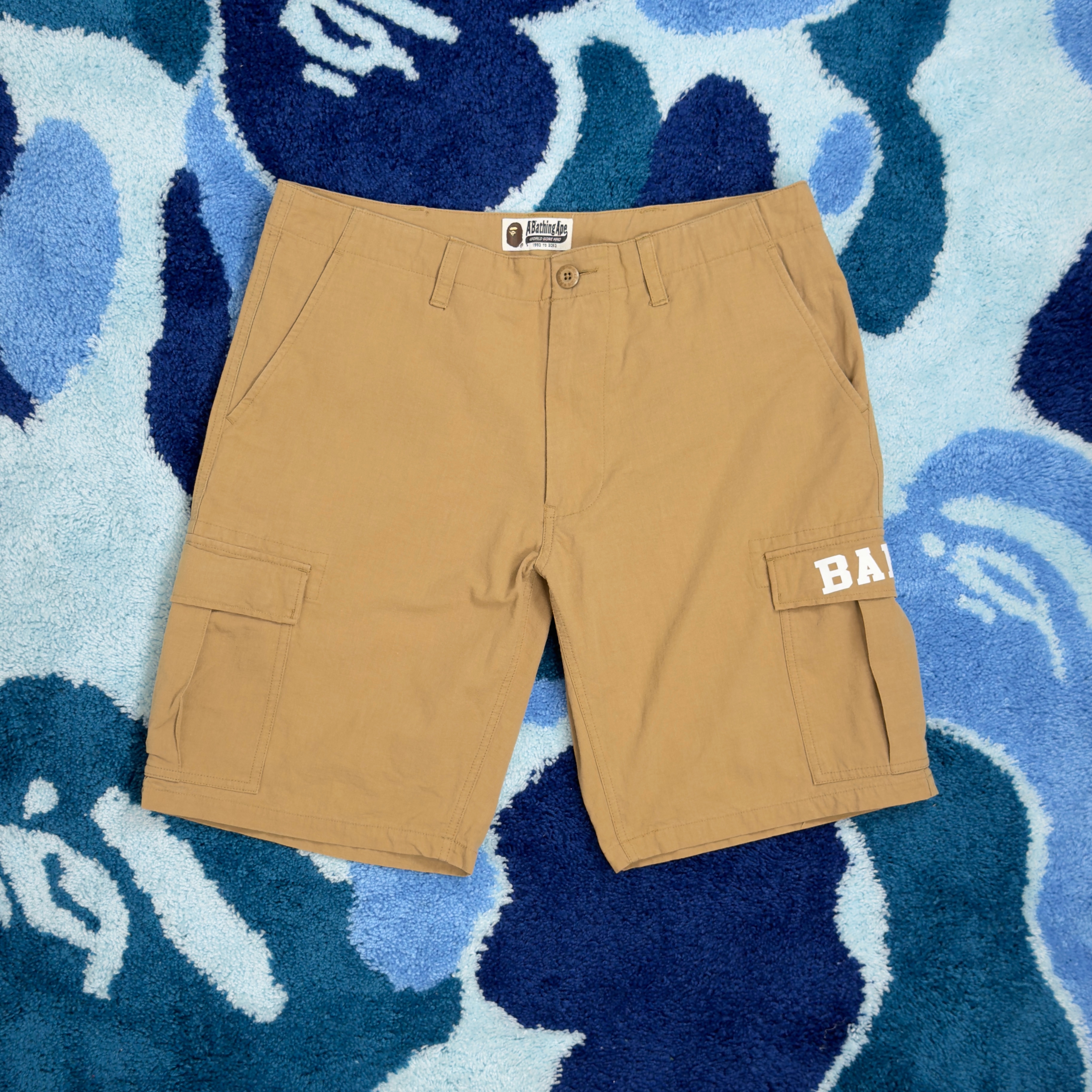 (L) Bape Go Skate Summer Work Shorts Brown 2021