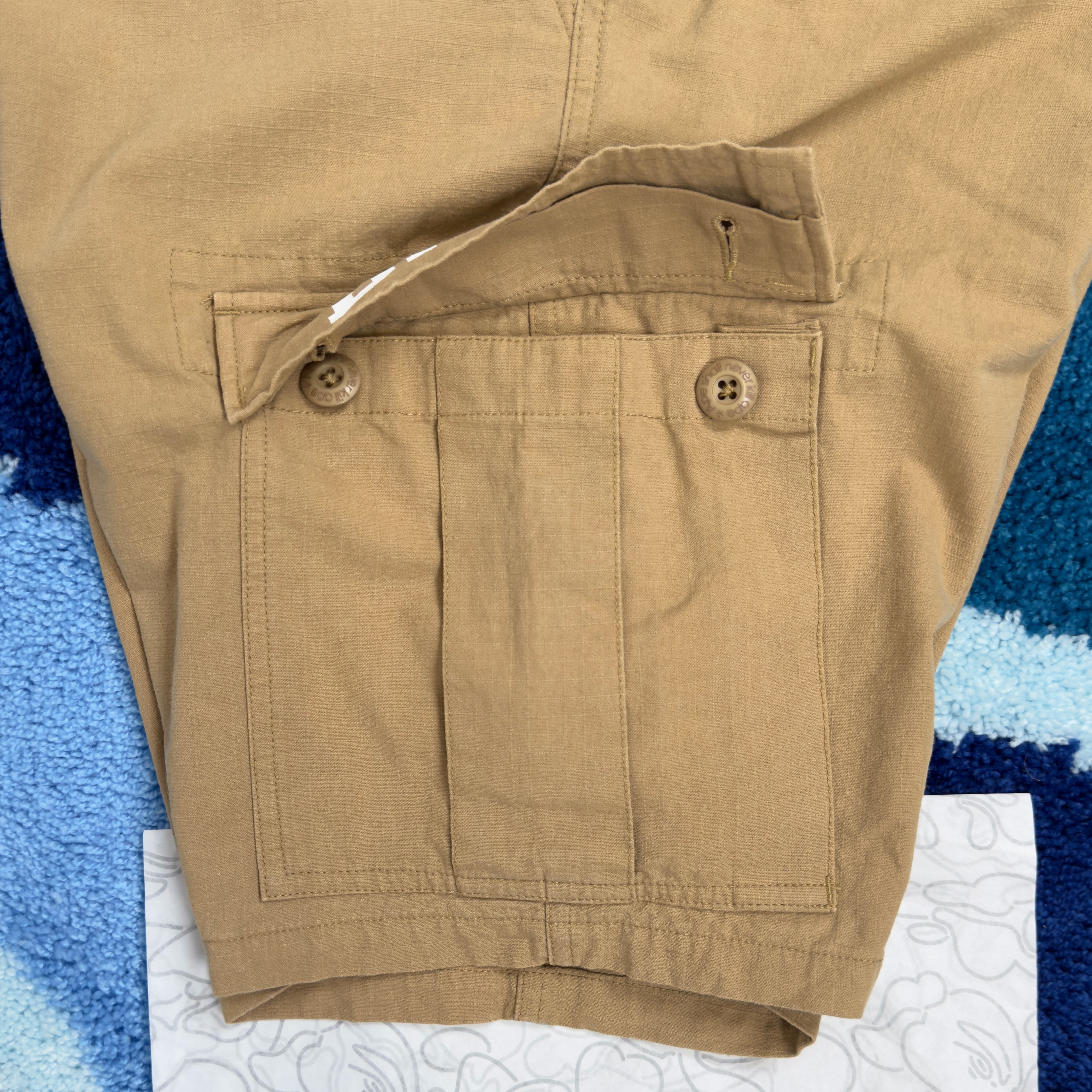 (L) Bape Go Skate Summer Work Shorts Brown 2021