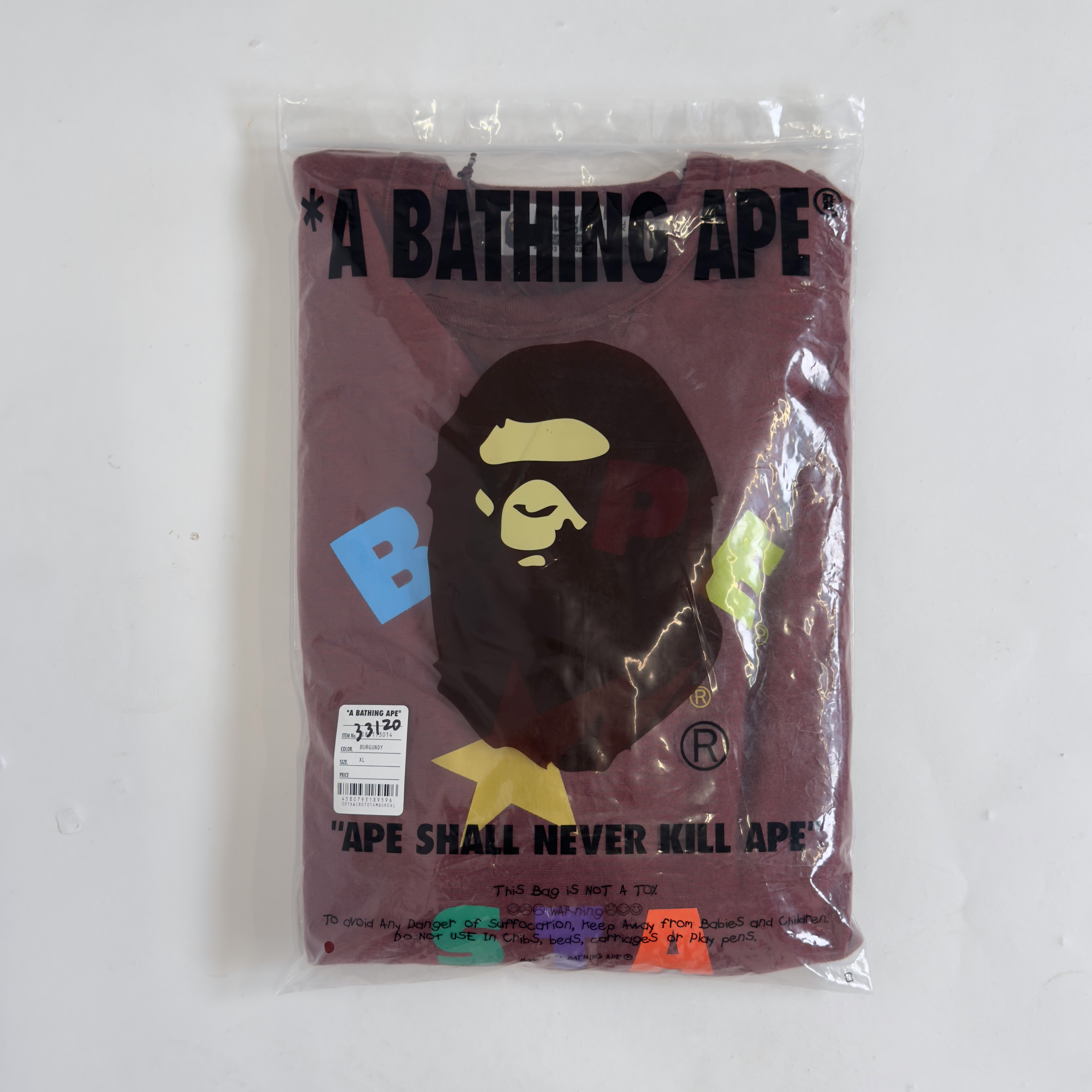 (M/L) Bape Bapesta Crewneck Burgundy 2022