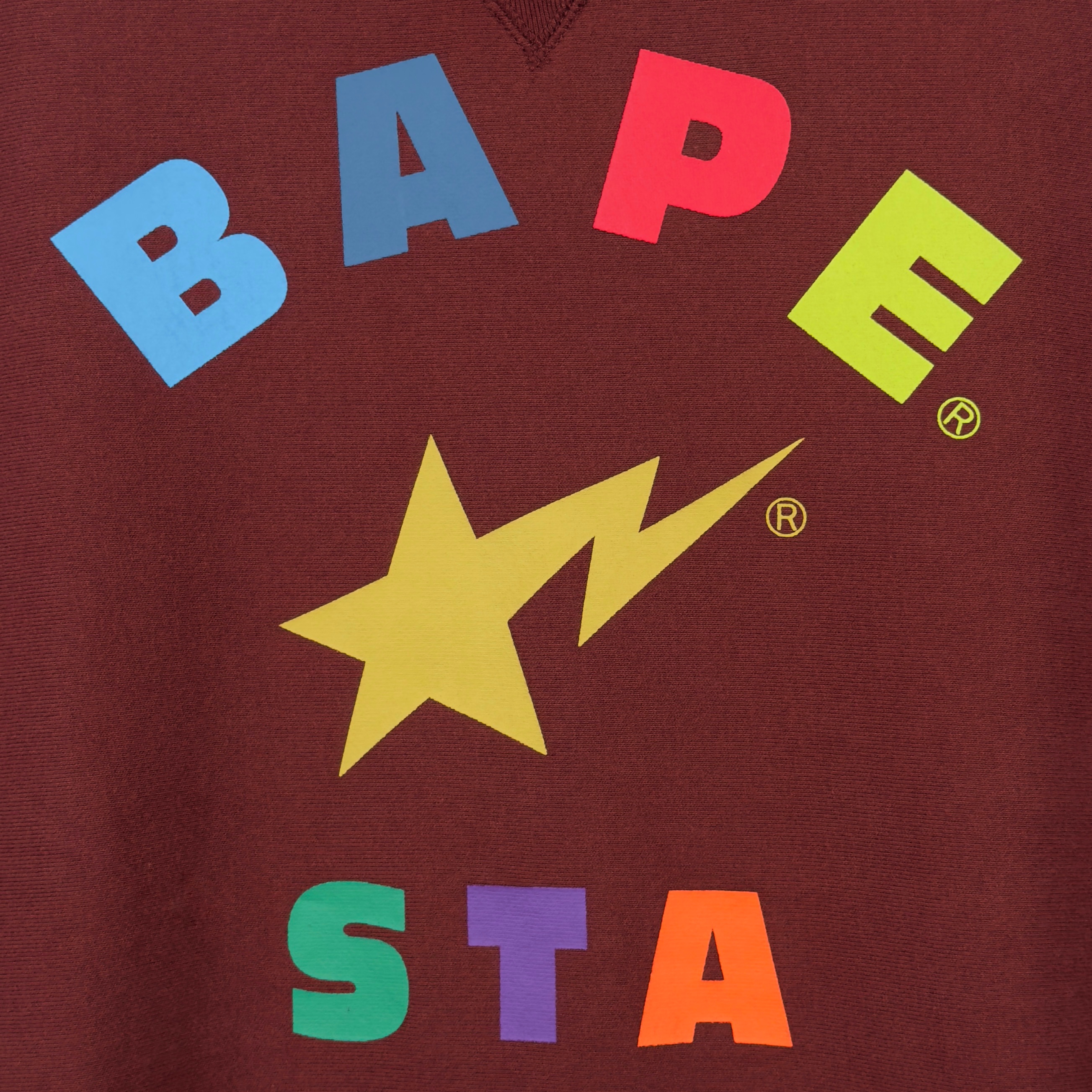 (M/L) Bape Bapesta Crewneck Burgundy 2022