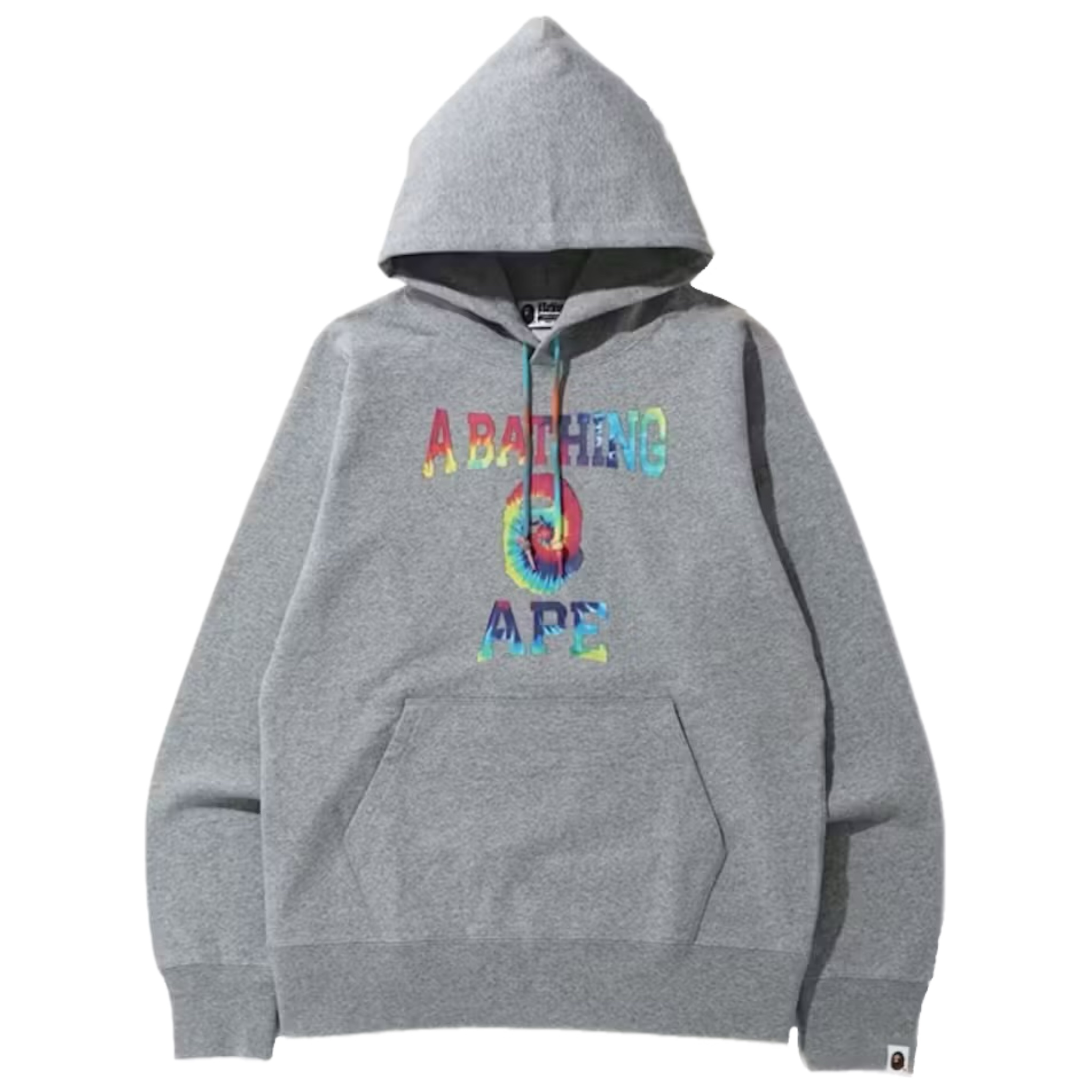 (XL) Bape Tie Dye Hoodie Grey/Multi 2020