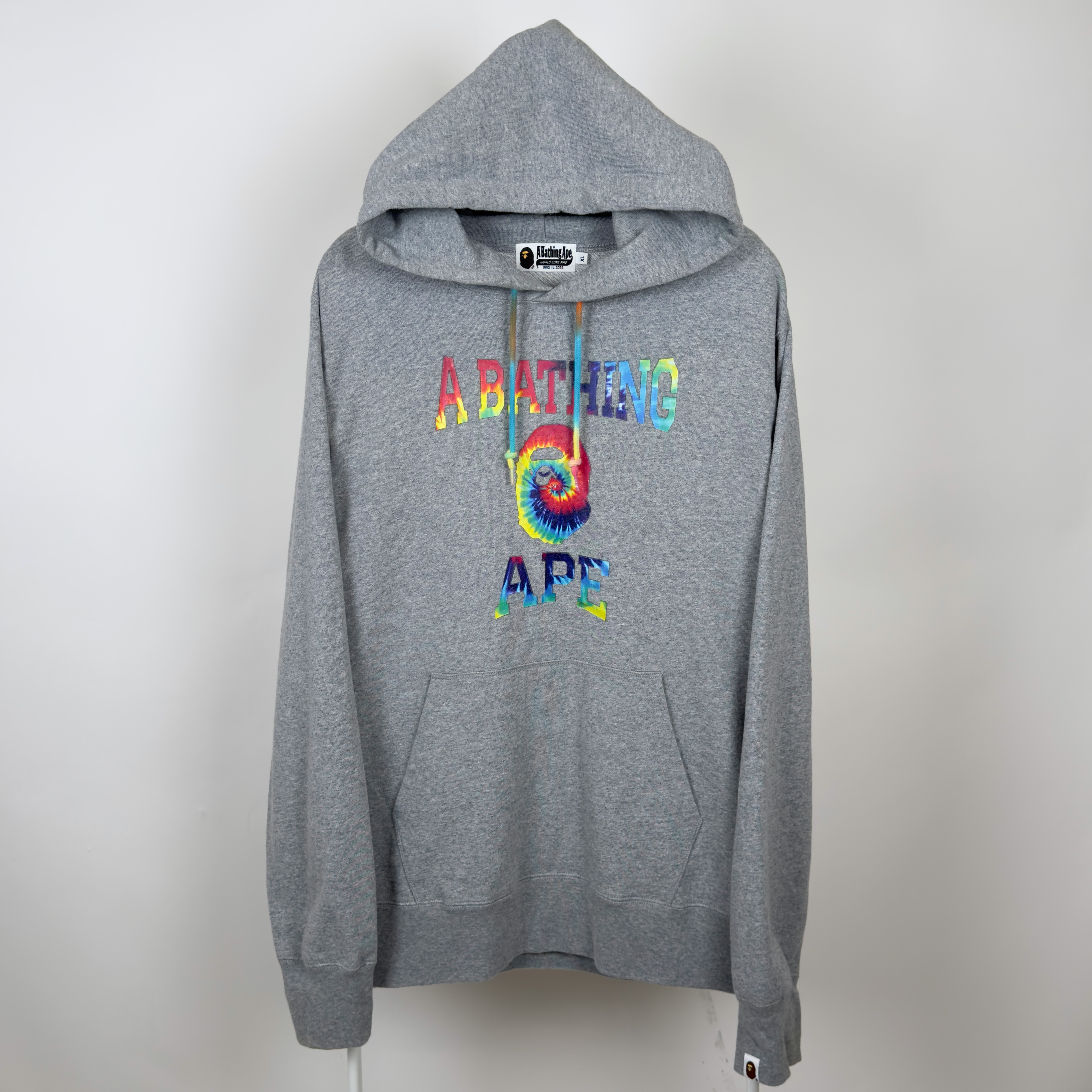 (XL) Bape Tie Dye Hoodie Grey/Multi 2020