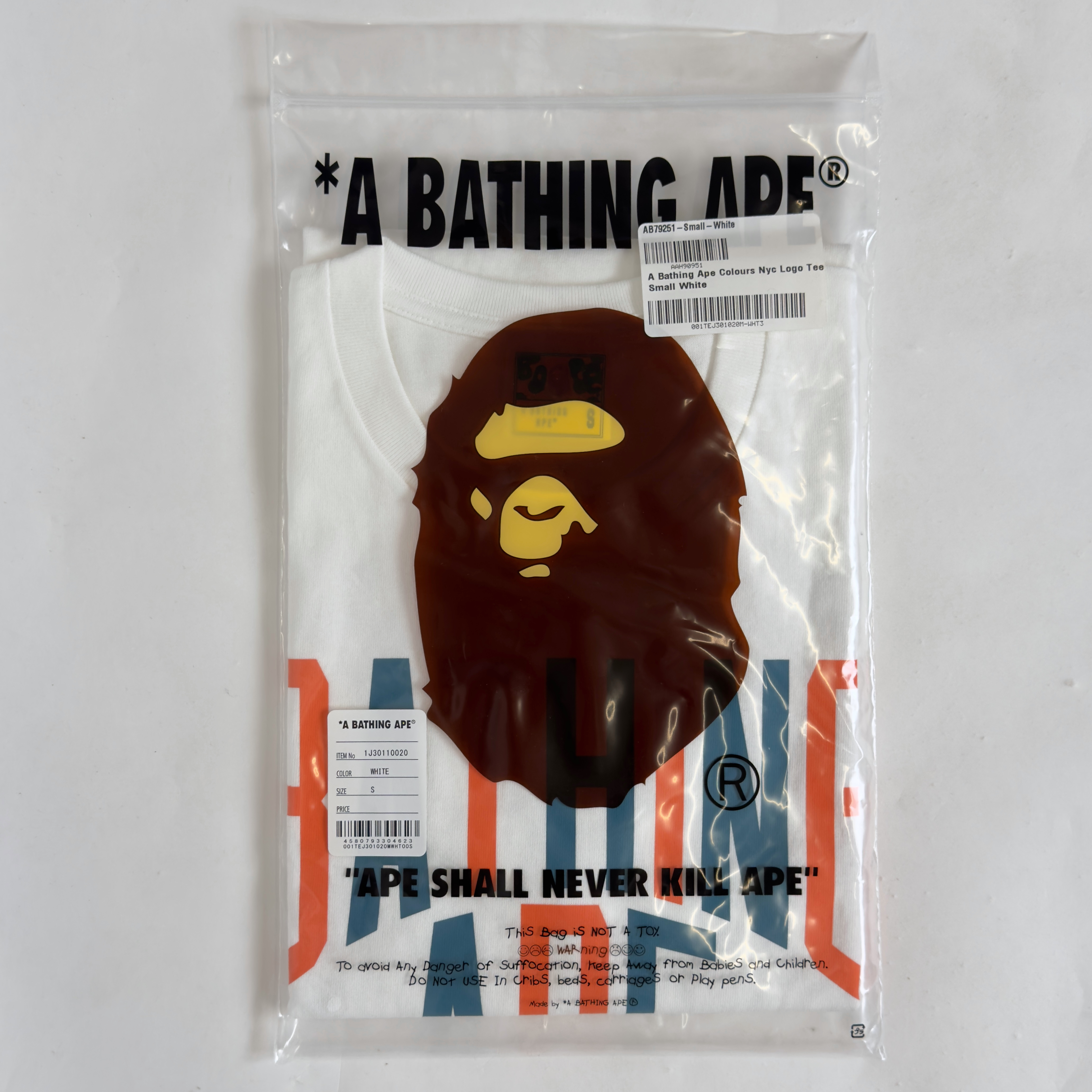 (S) Bape Colors NYC Logo Tee White 2023