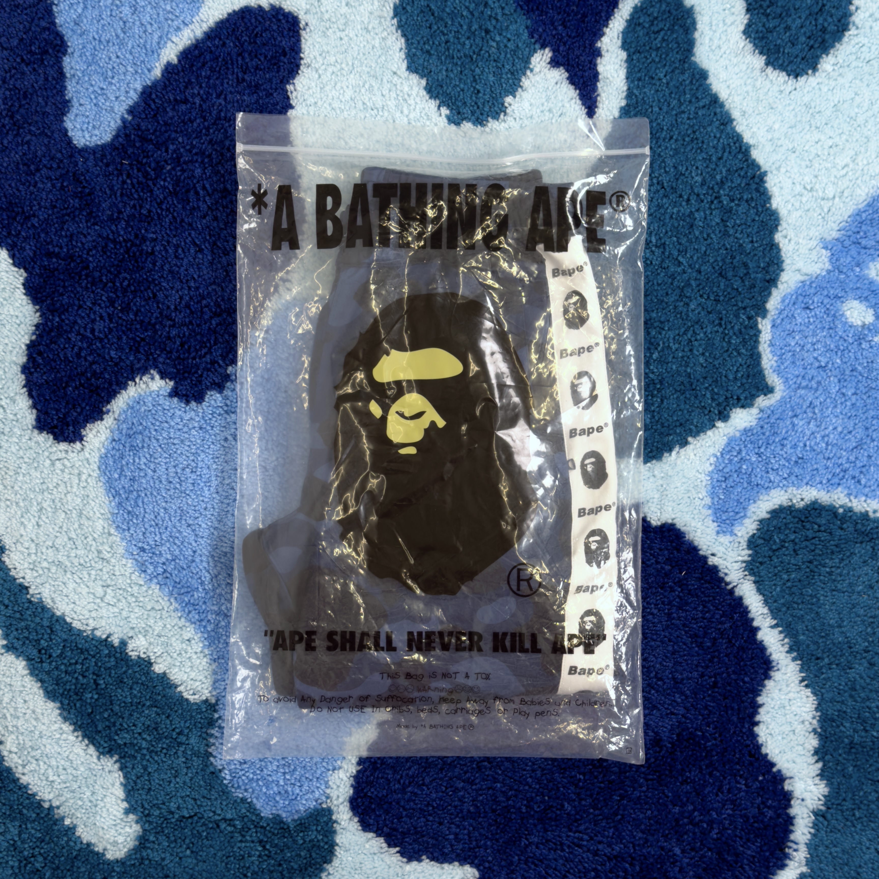 (S) Bape Color Camo Tape Jersey Pants Blue 2020