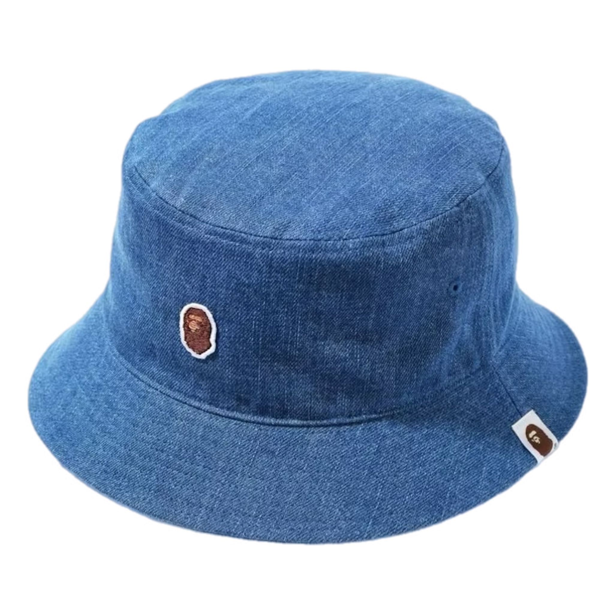 (M) Bape One Point Denim Bucket Hat Blue 2020