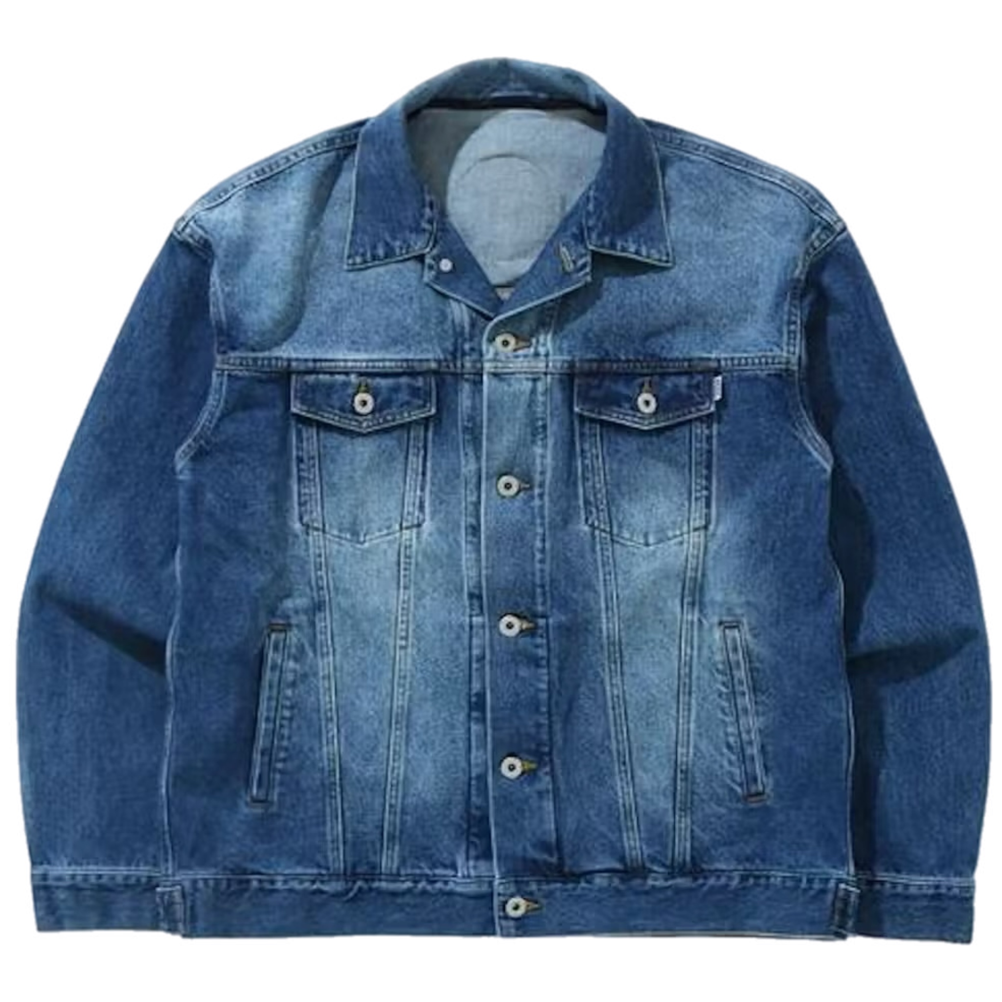 (M) Bape 1st Camo Loose Fit Hoodie Denim Jacket Indigo 2021