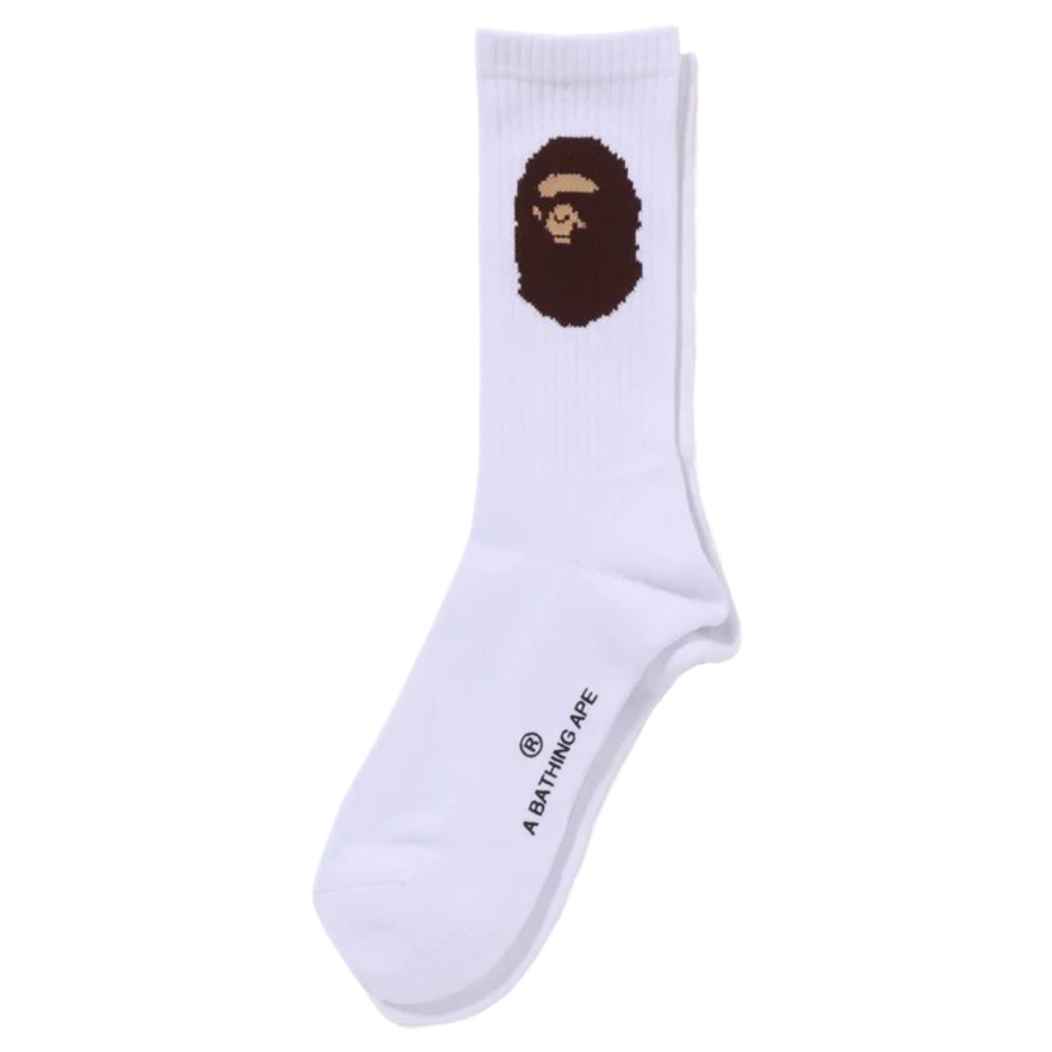 (L) Bape Ape Head Socks White 2024