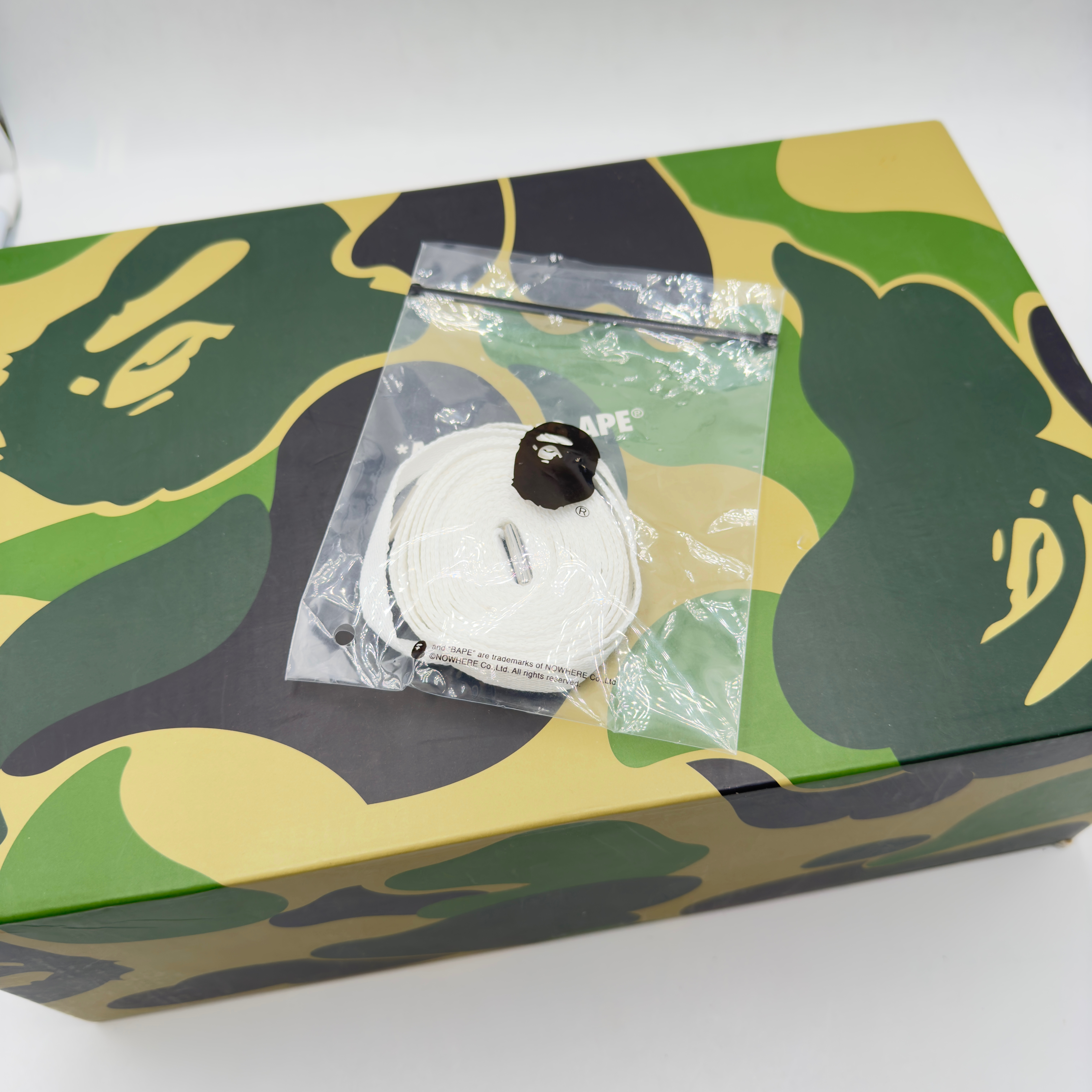 (44) A Bathing Ape Bapesta Text Code Camo Grey 2022