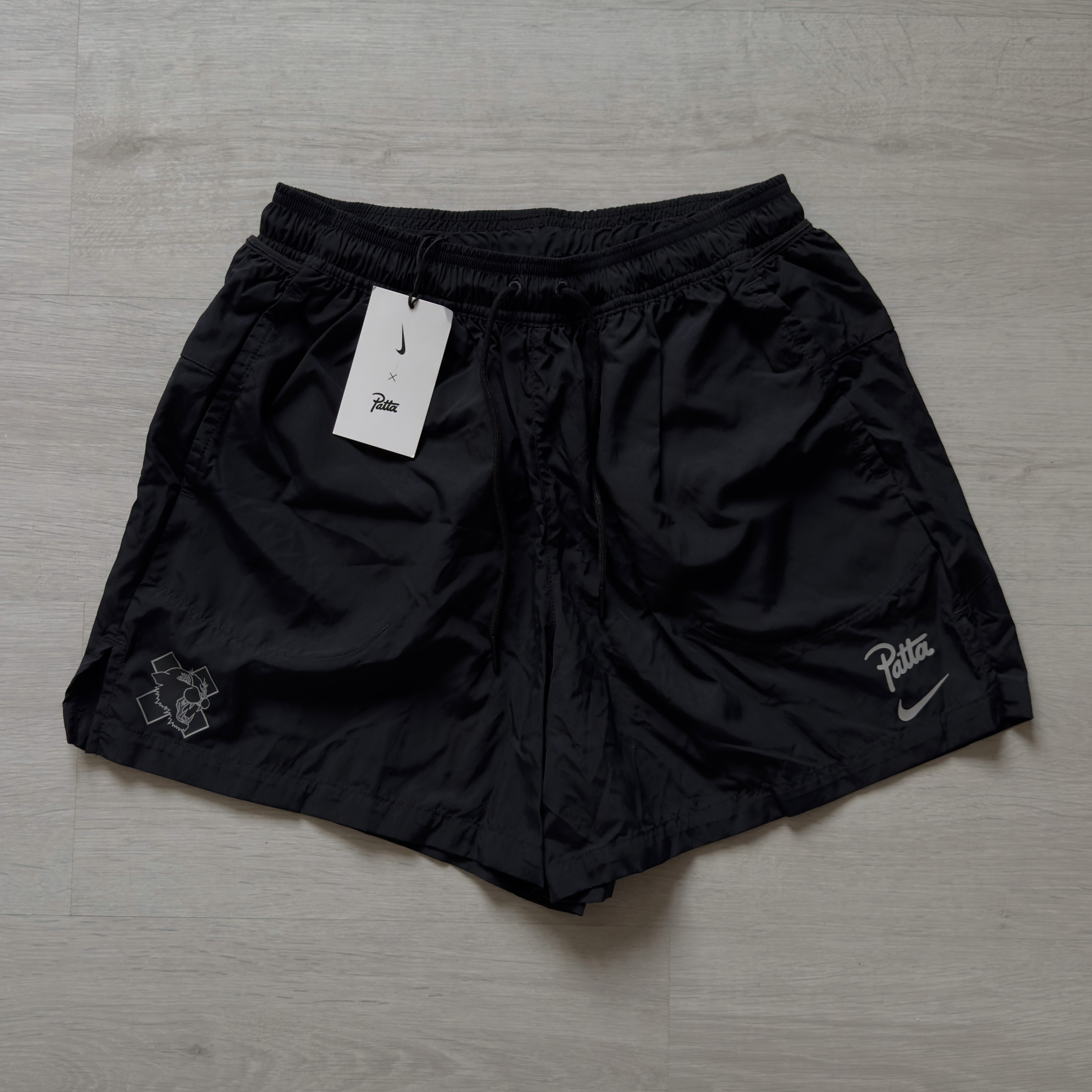 (S) Nike x Patta Running Team Shorts Black 2024