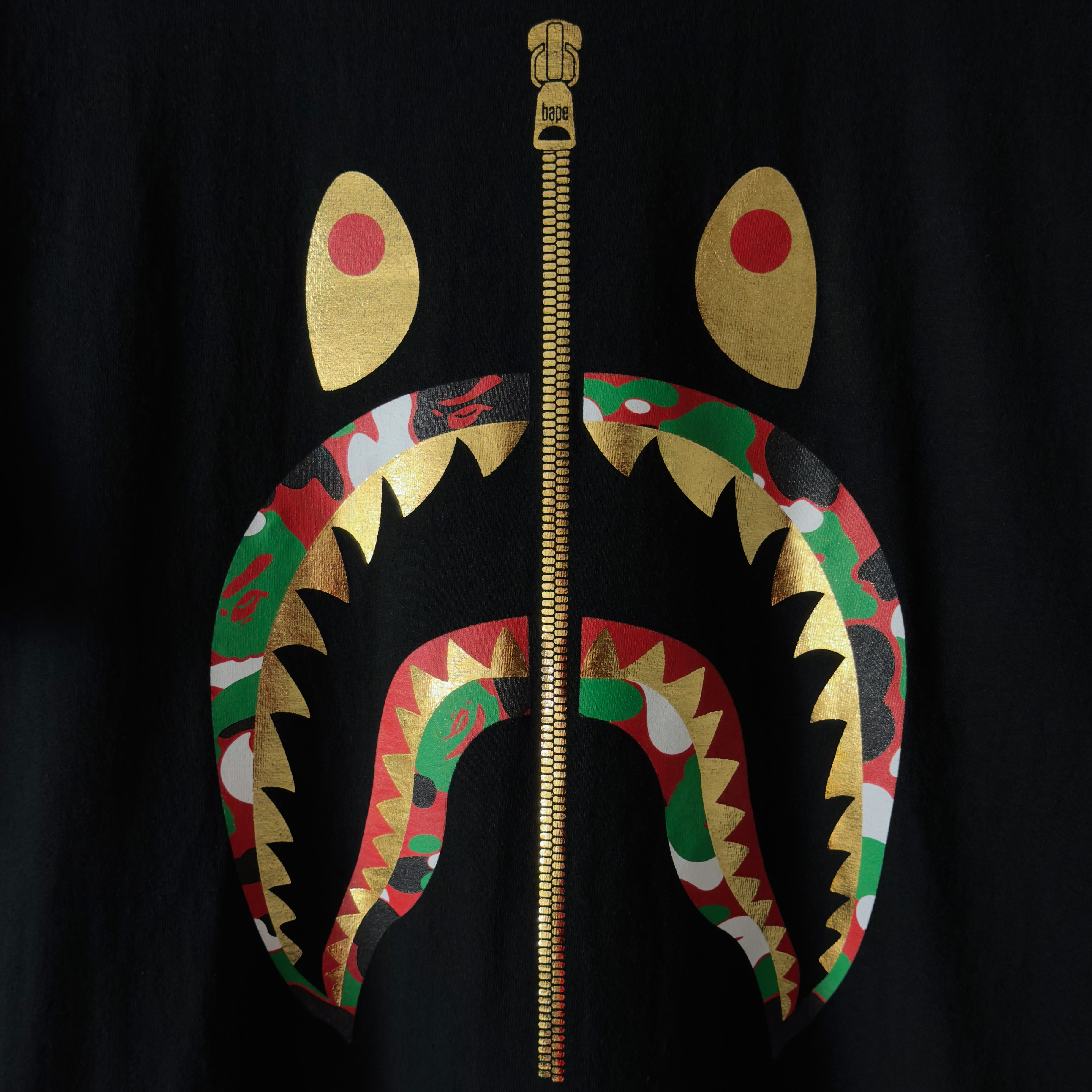 (M/L/XL) Bape Shark 4th Anniversary Dubai Tee Black 2023