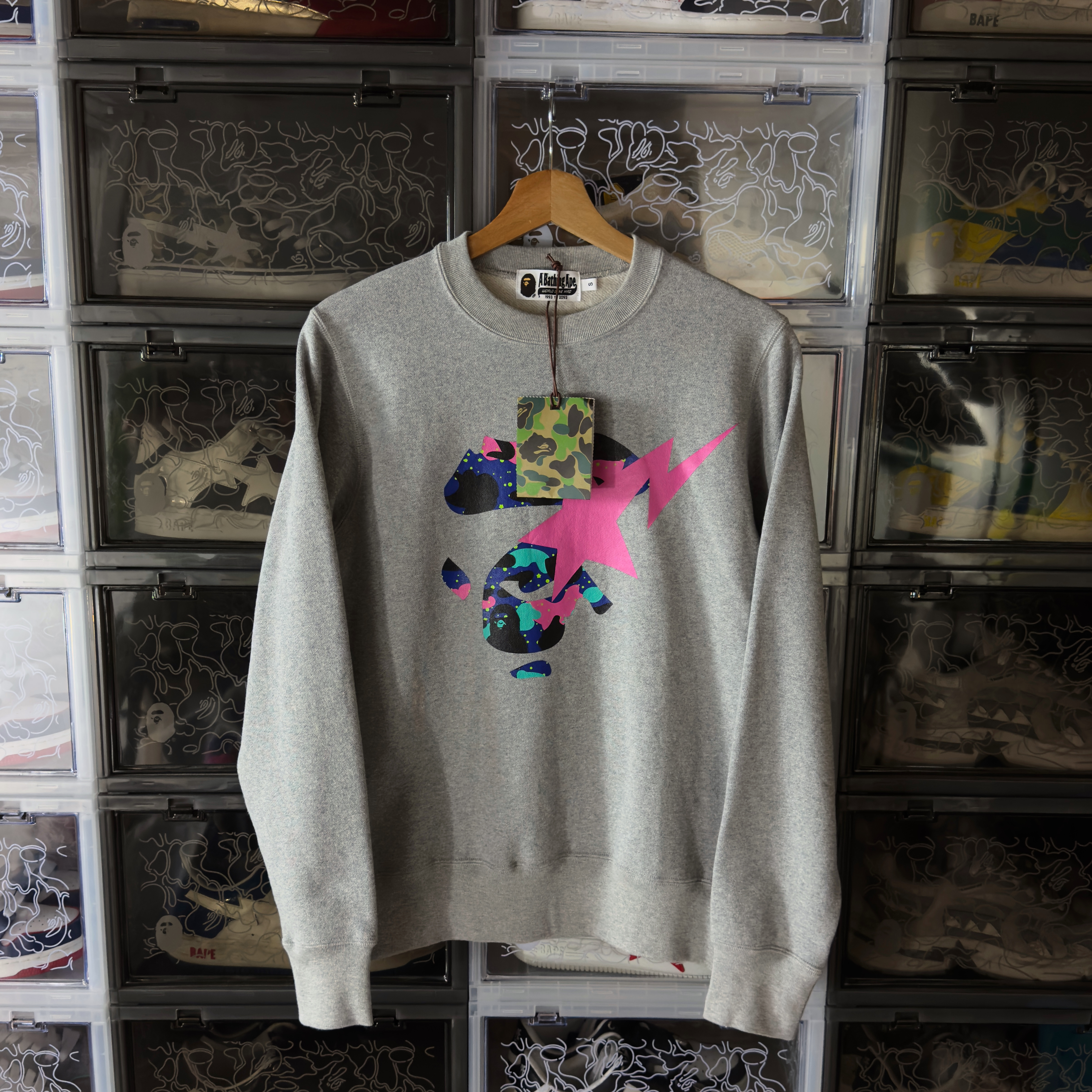 (S/L) Bape x Kid Cudi Crewneck Gray 2021