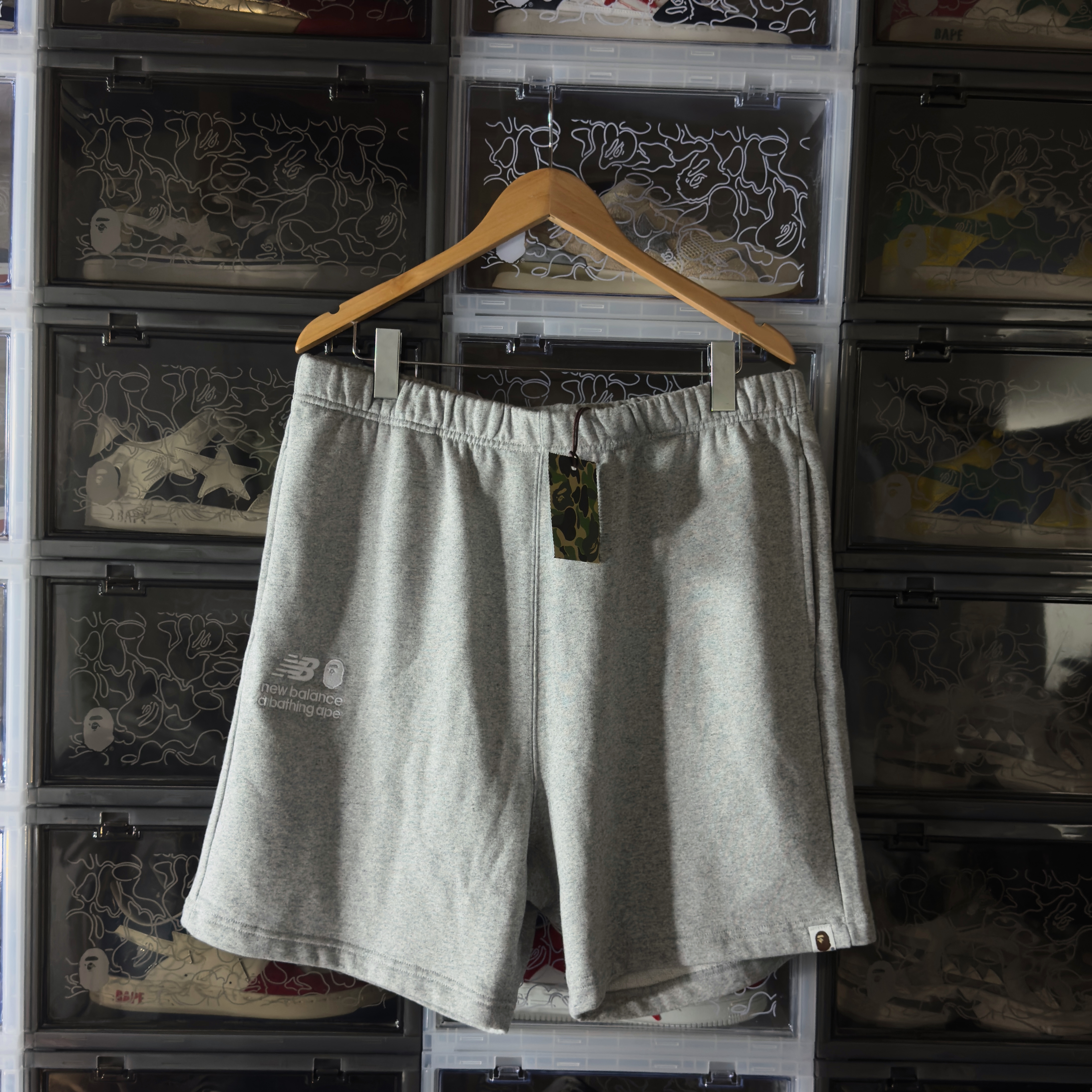 (XL) Bape x New Balance Relaxed Fit Shorts Grey 2022