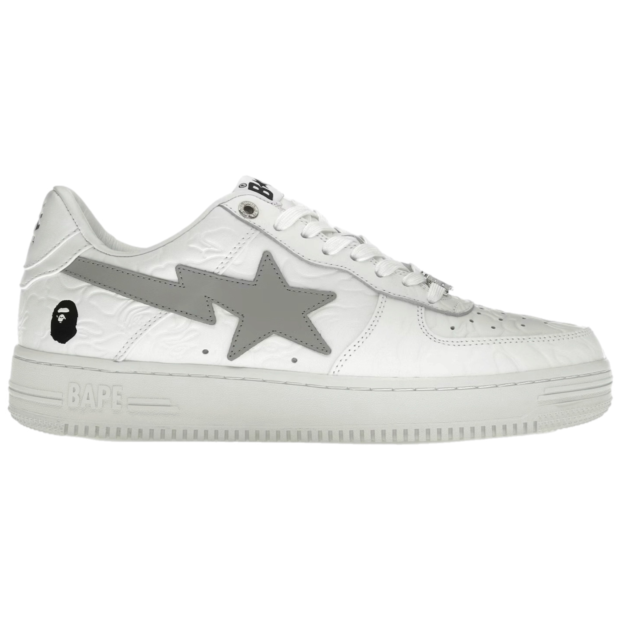 (42) A Bathing Ape Bapesta #3 Line Camo White 2023