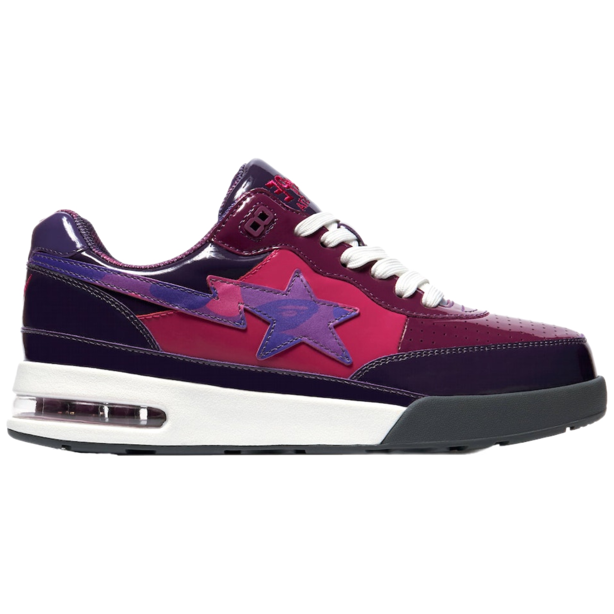 (46) A Bathing Ape Bape Roadsta Patent Leather Purple 2022