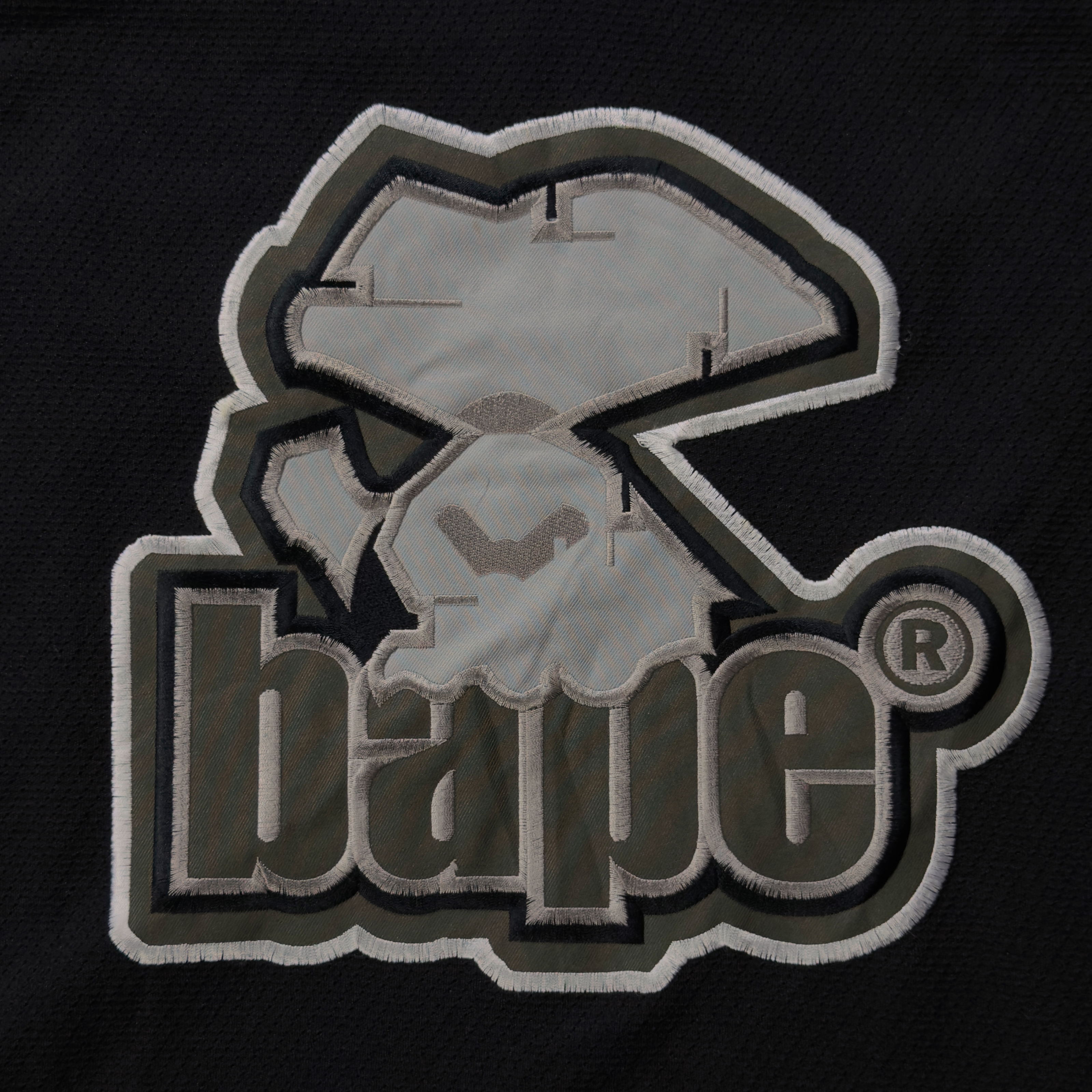 (L) Bape Angry Ape Head Hockey Jersey Black