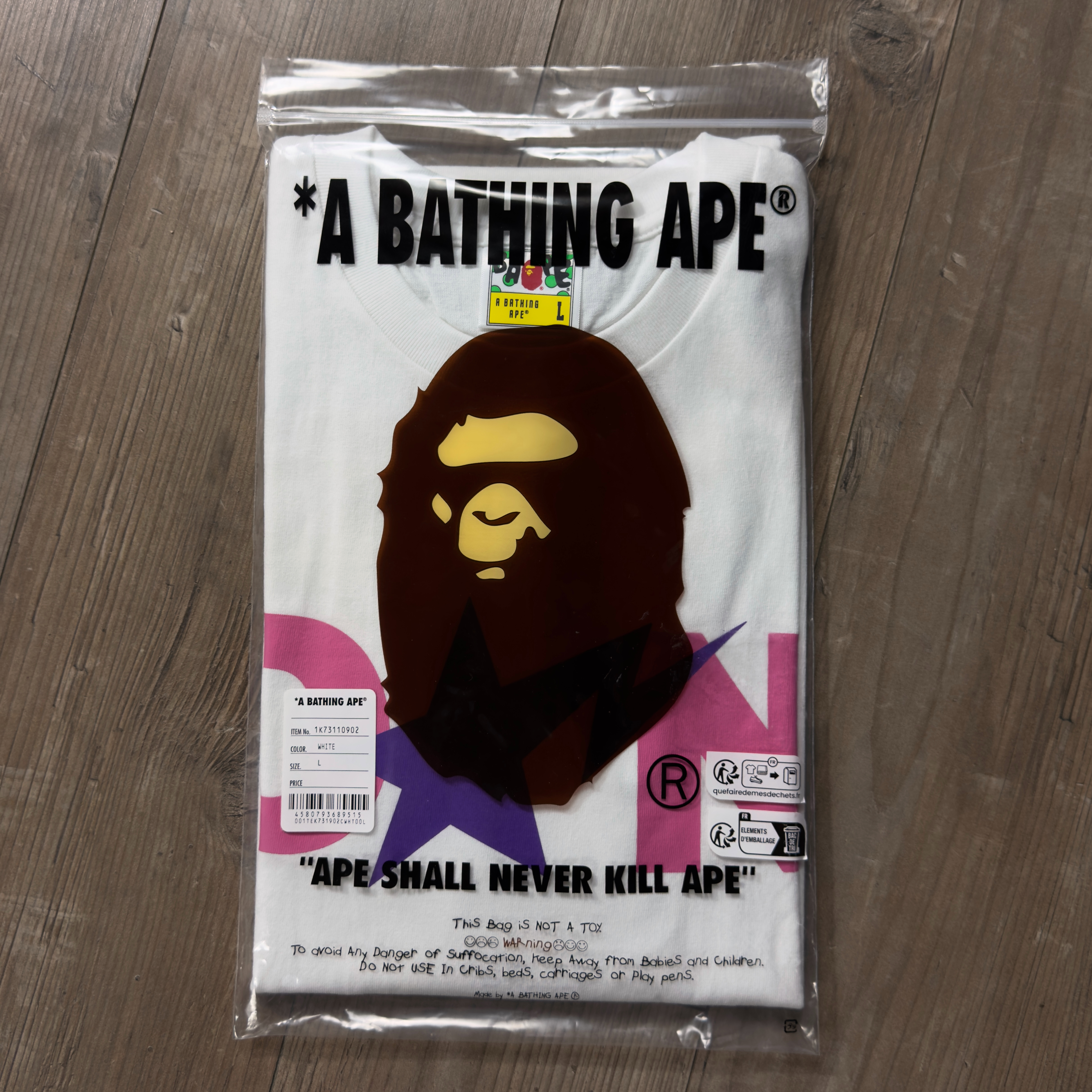 (M/XL) Bape x Cactus Jack x Don Toliver Tee White 2024