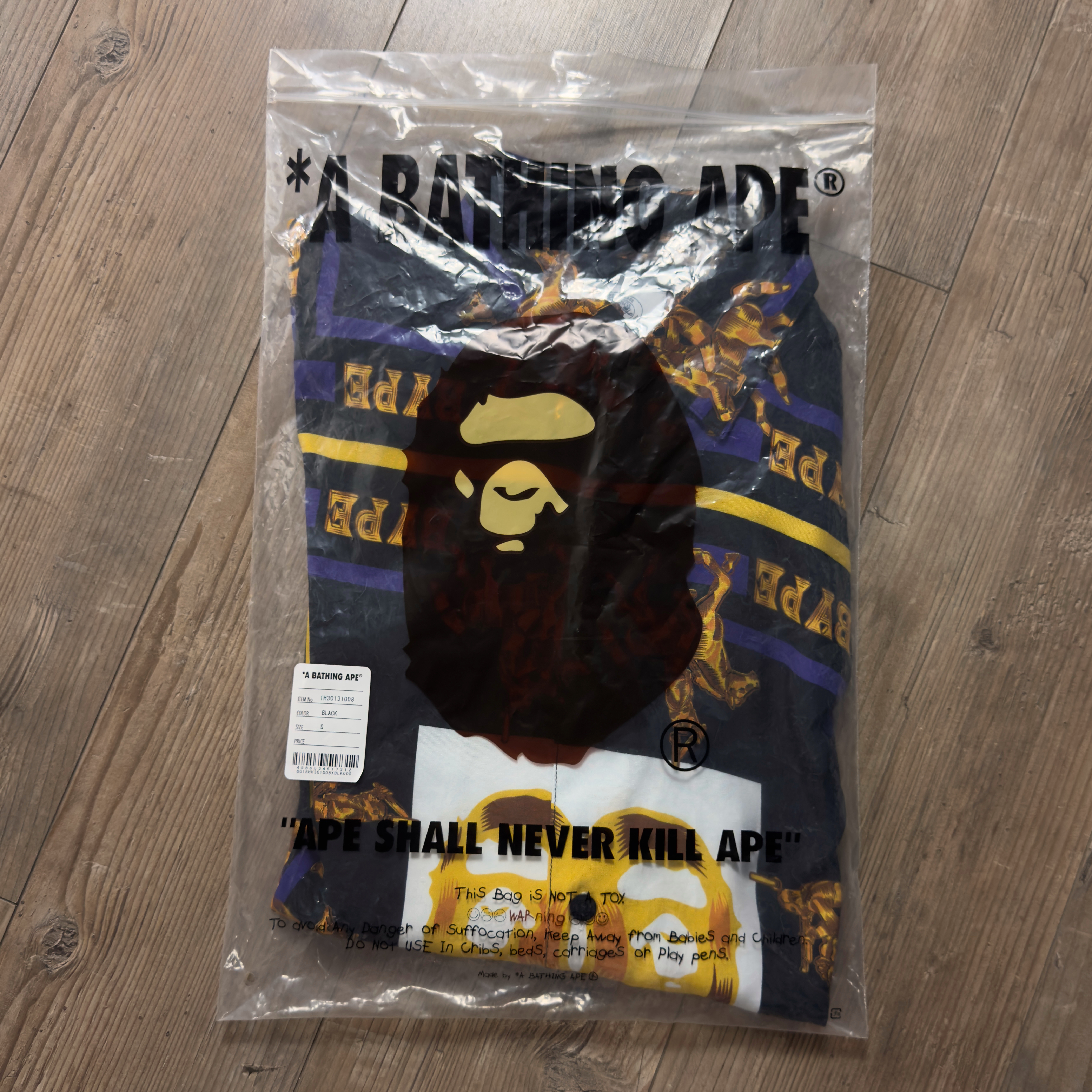 (S) Bape Double Ape Head Relaxed Shirt Black 2021
