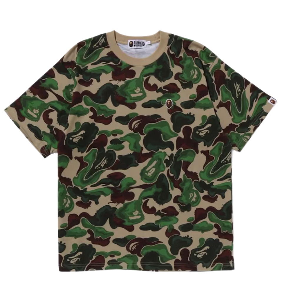 (L) Bape Art Camo Ape Head One Point Tee Green 2023