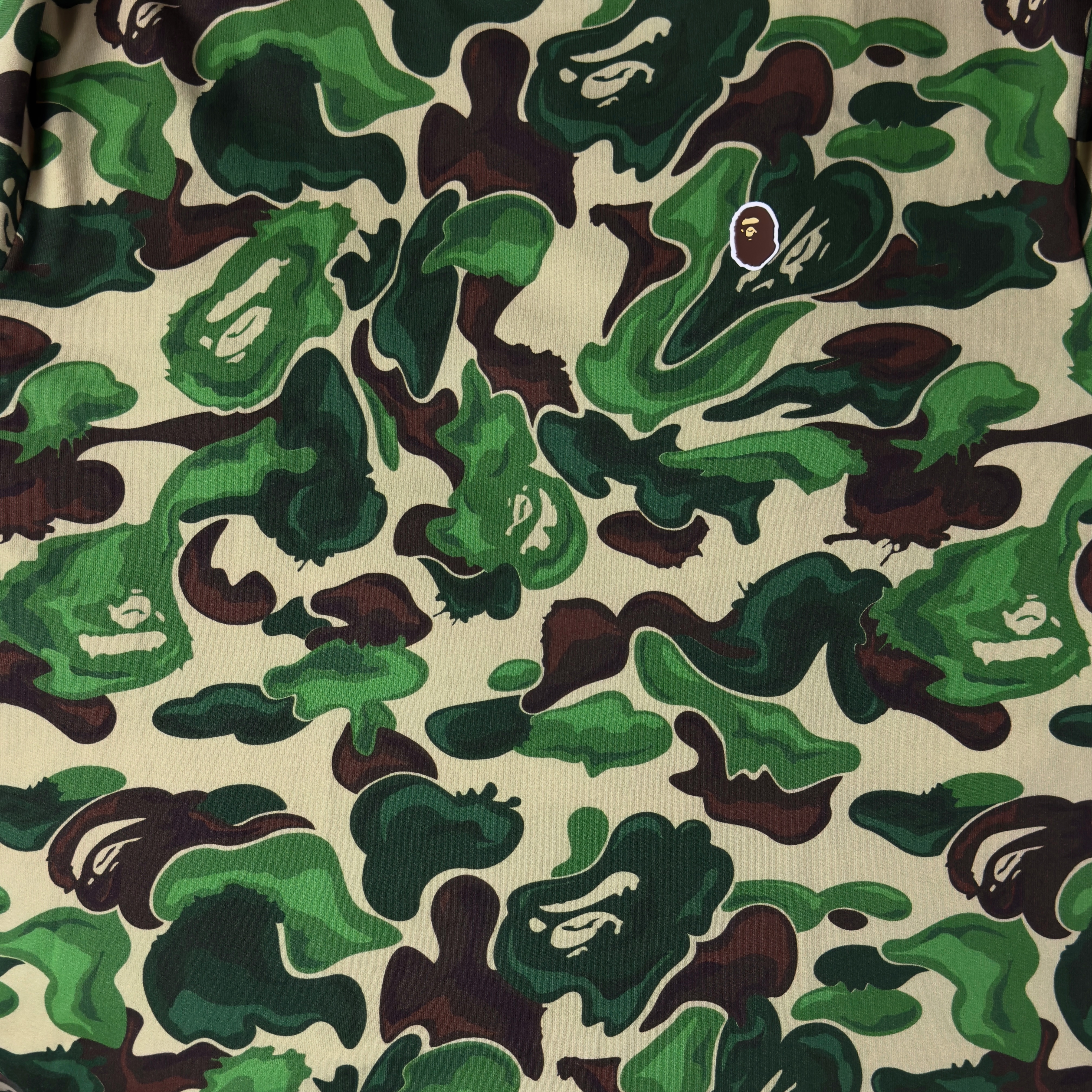 (L) Bape Art Camo Ape Head One Point Tee Green 2023