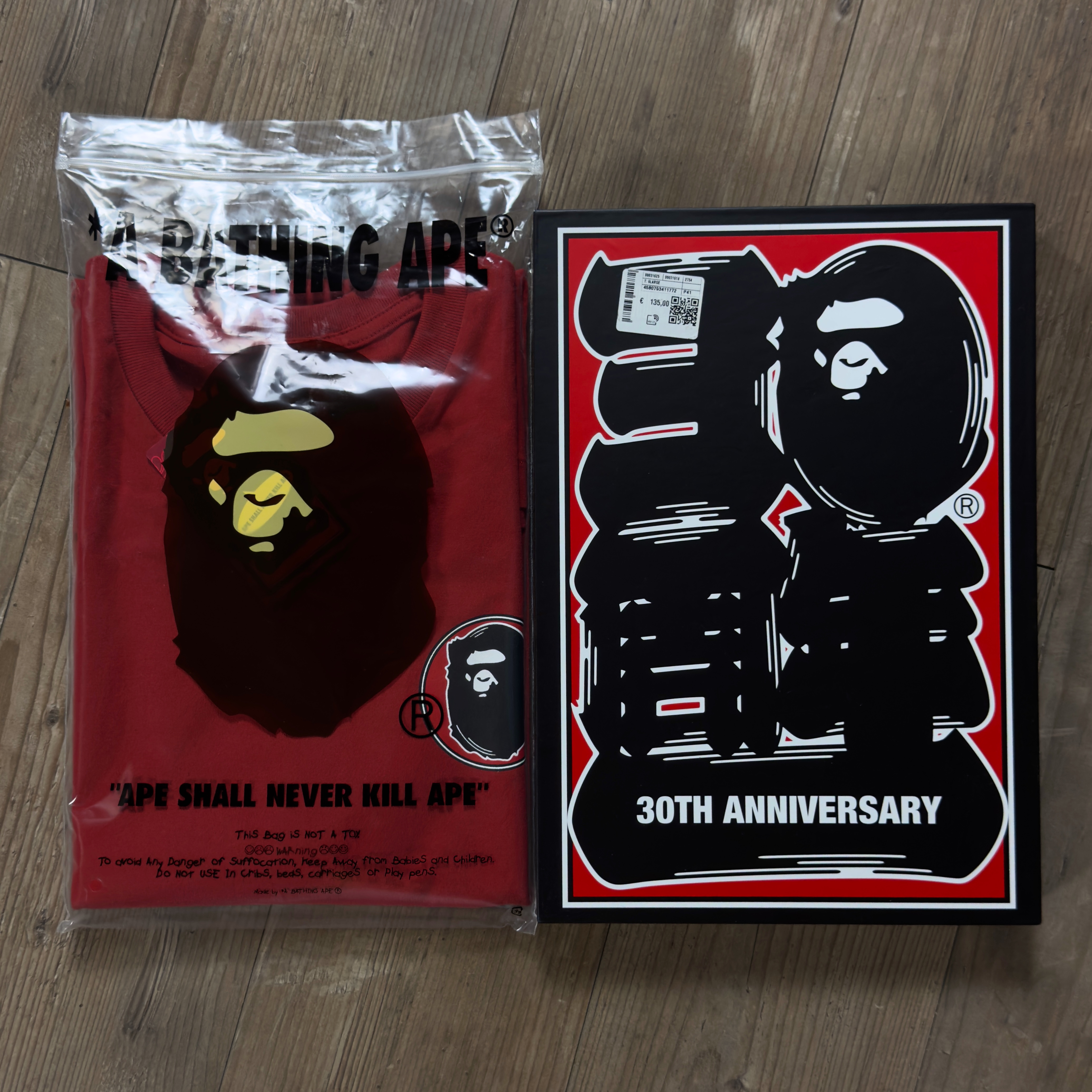 (XL) Bape 30th Anniversary III Tee Red 2023