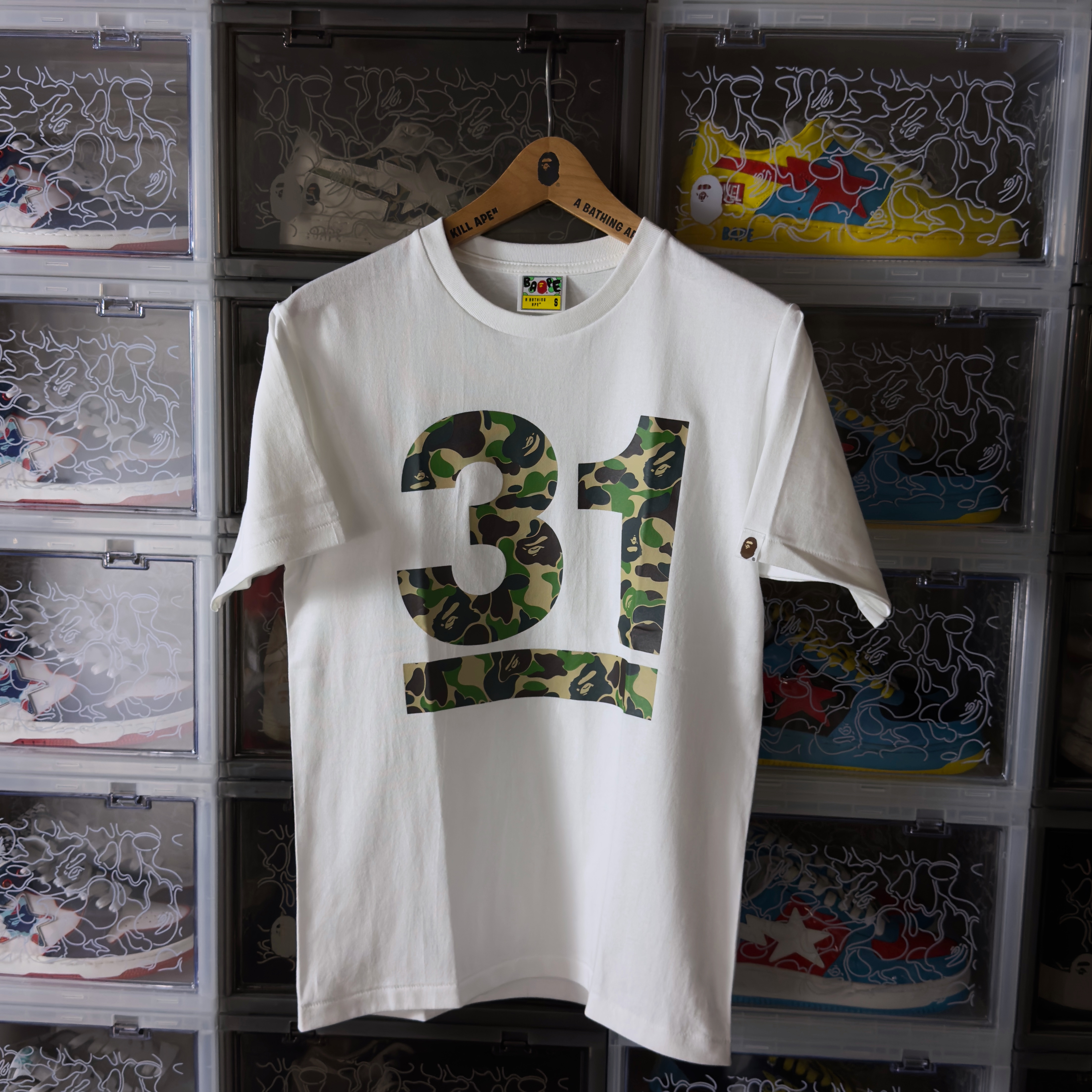 (S) A Bathing Ape 31st Anniversary ABC Camo Tee White/Green 2024