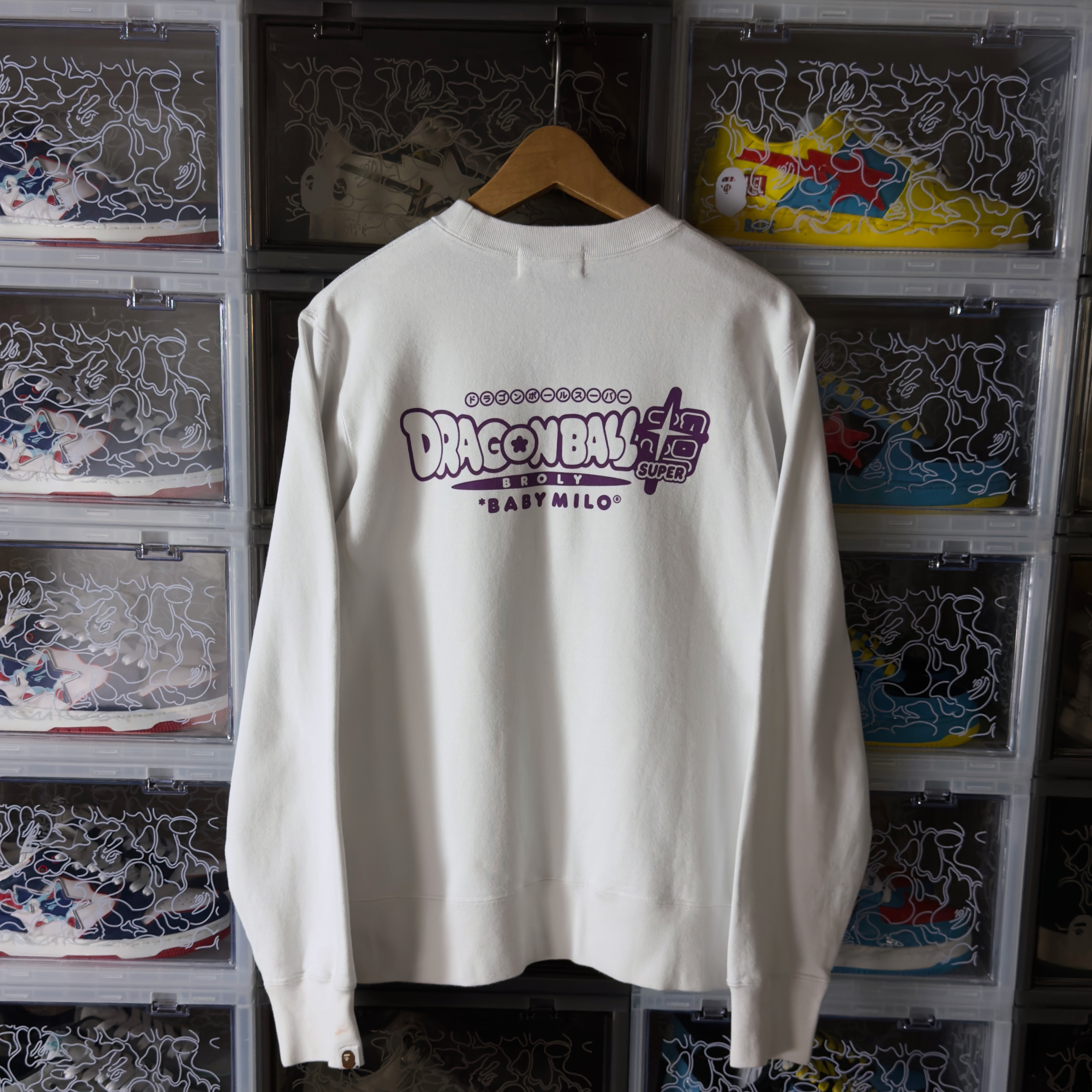 (M) Bape x DBZ Super Golden Frieza Crewneck White 2019