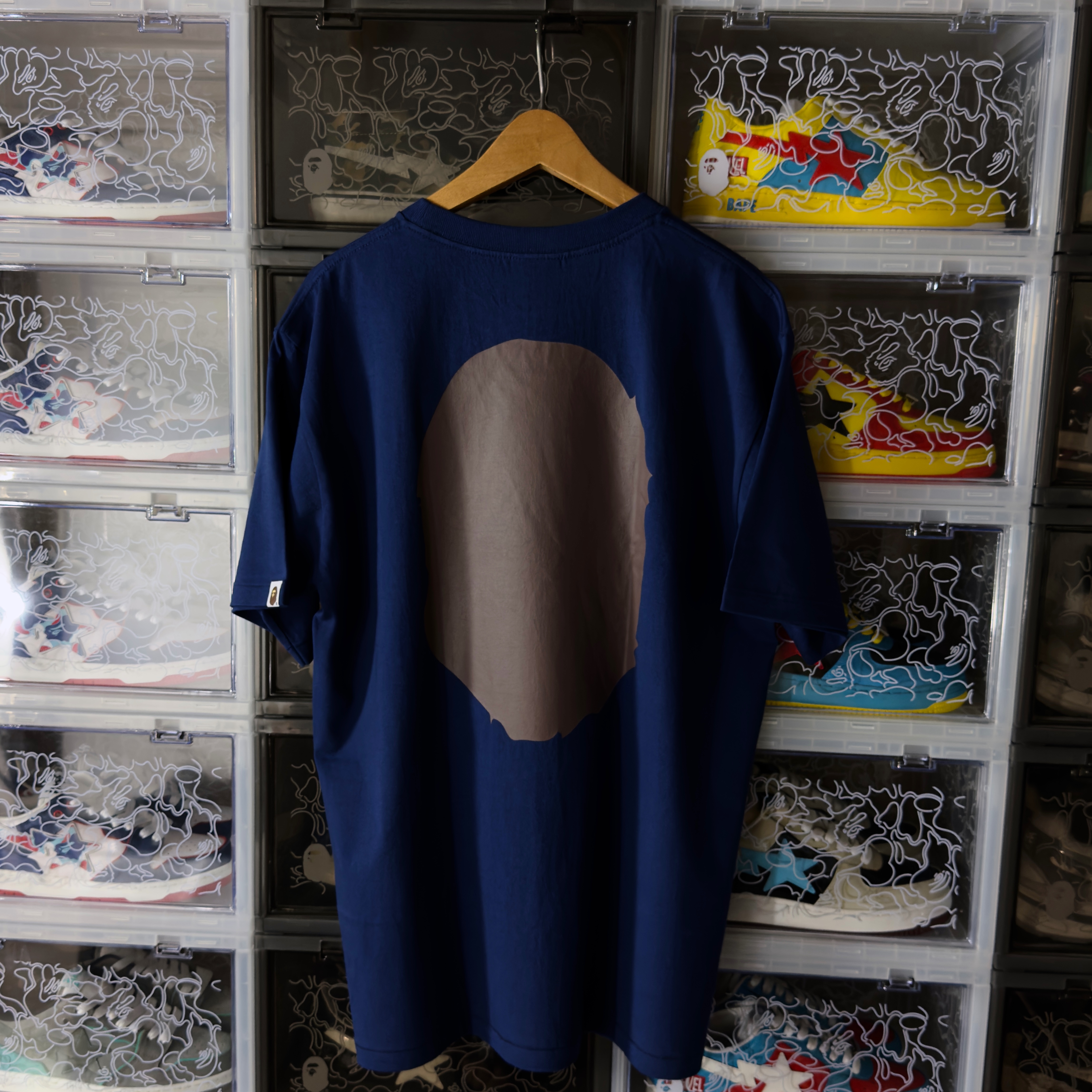 (L) Bape Big Ape Head Tee Blue