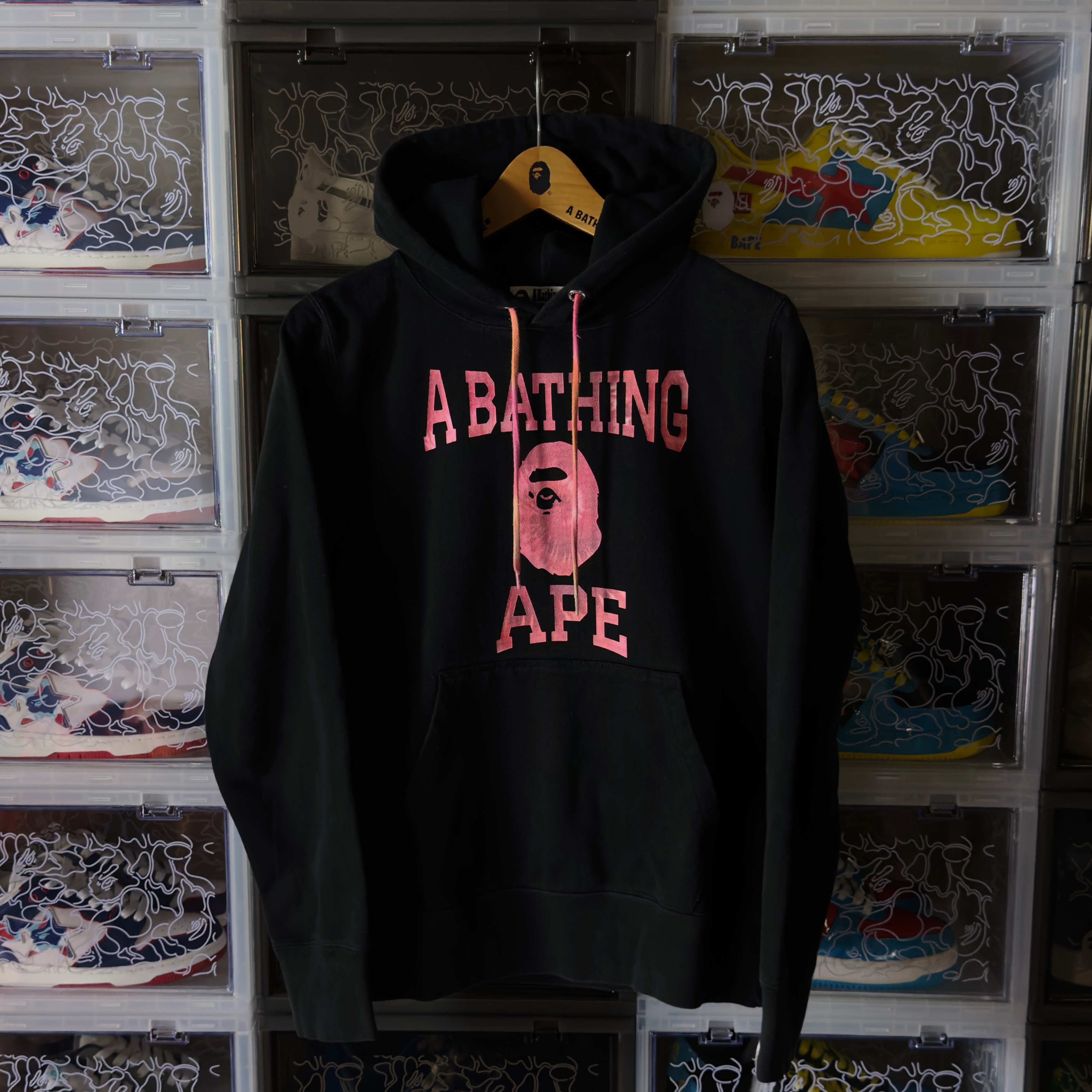 (S) Bape Tie Dye Hoodie Black/Red 2020