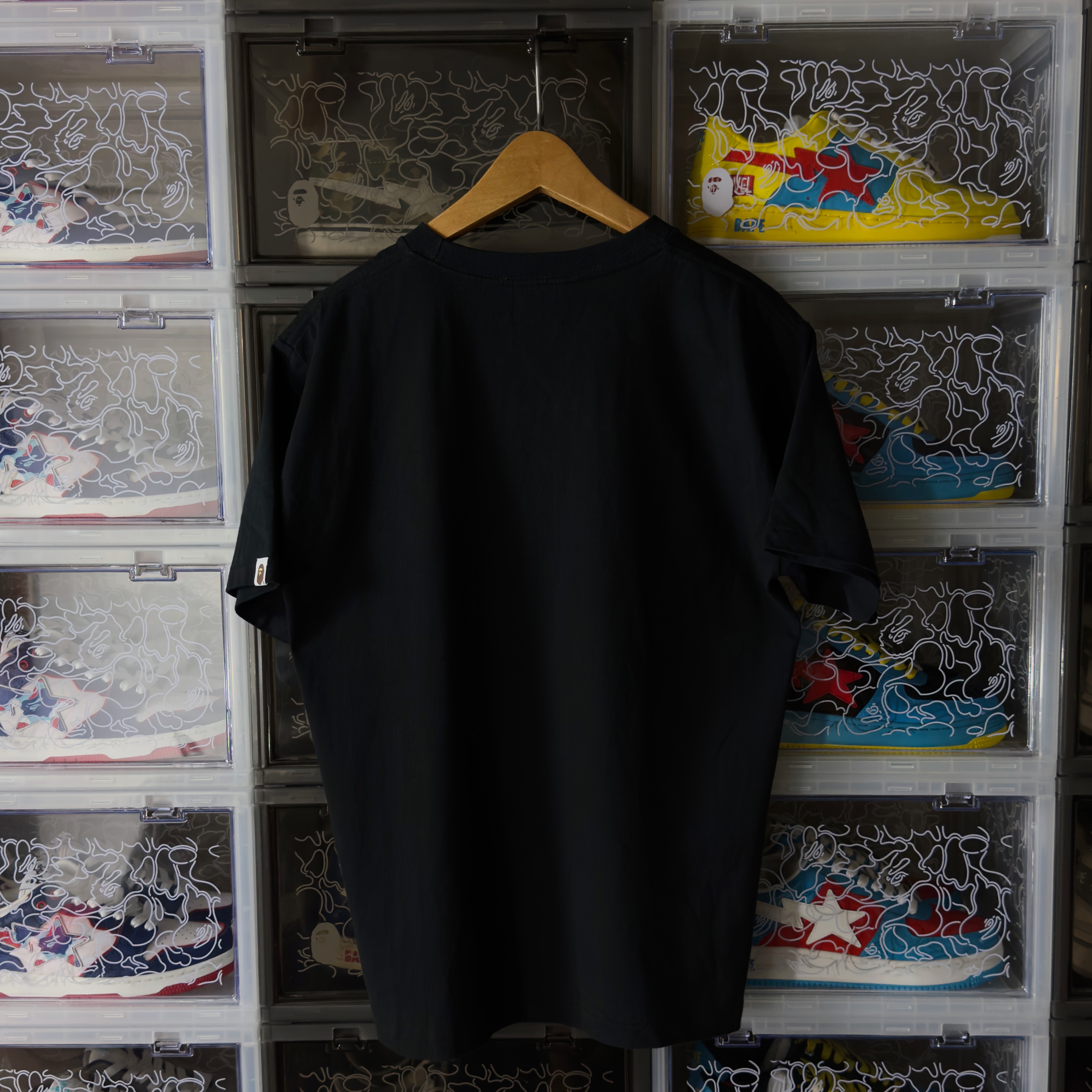 (M) Bape Color Camo Shark Tee Black/Navy